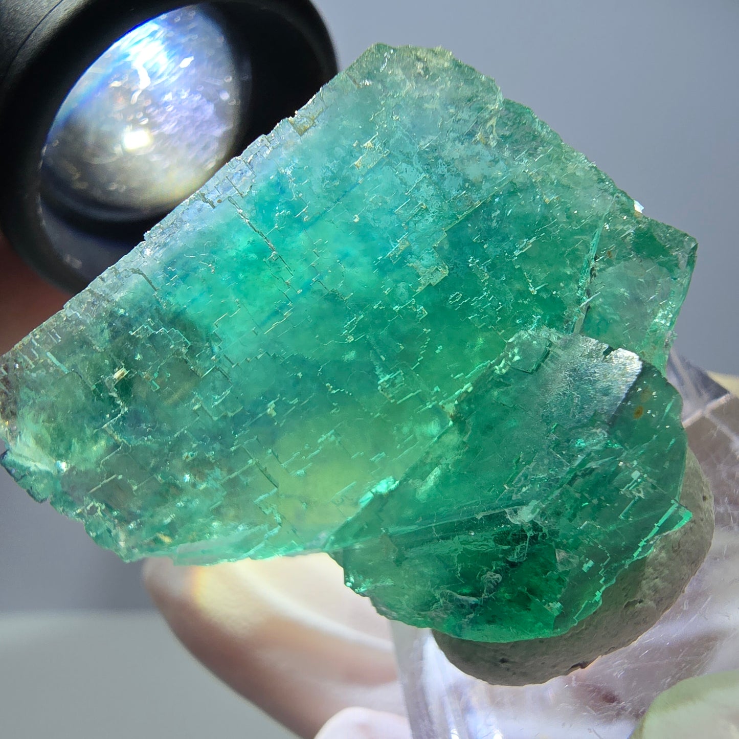 Spécimen de cube de fluorite fantôme, parquet vert Okorusu, Namibie 35 x 30 x 21 mm