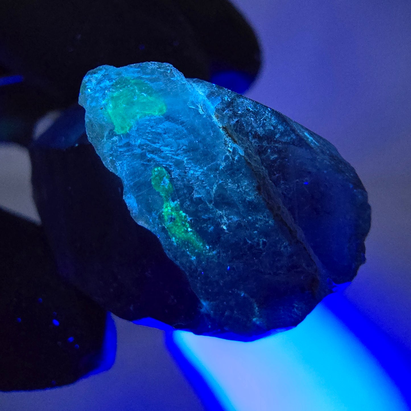Seltene klare Rauchquarz mit Hyalit Spitze Erongo, Namibia 39*21*17mm Sammlung