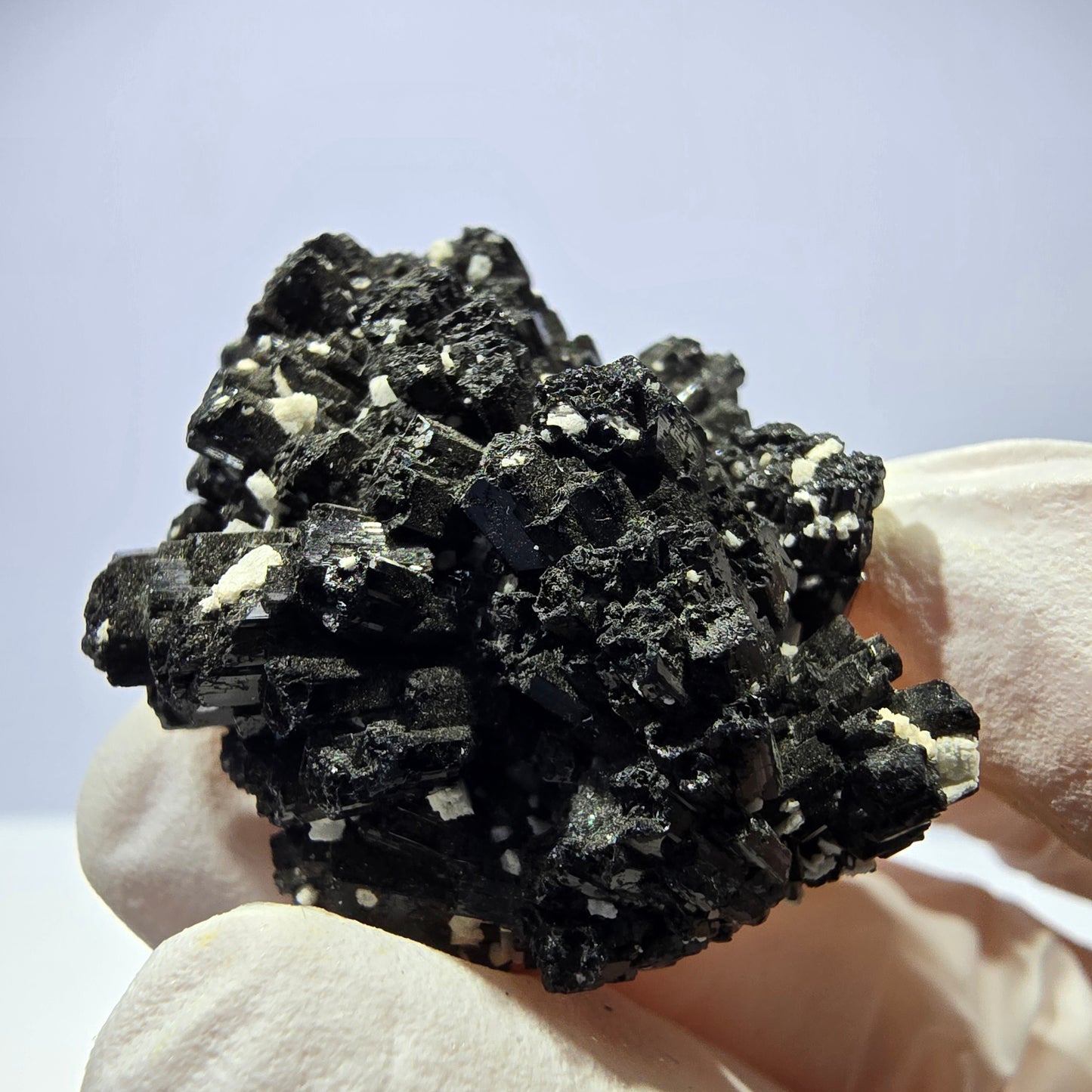 Tourmaline Schorl rare, spécimen d'orthose, Erongo, Namibie, 35 x 21 x 26 mm