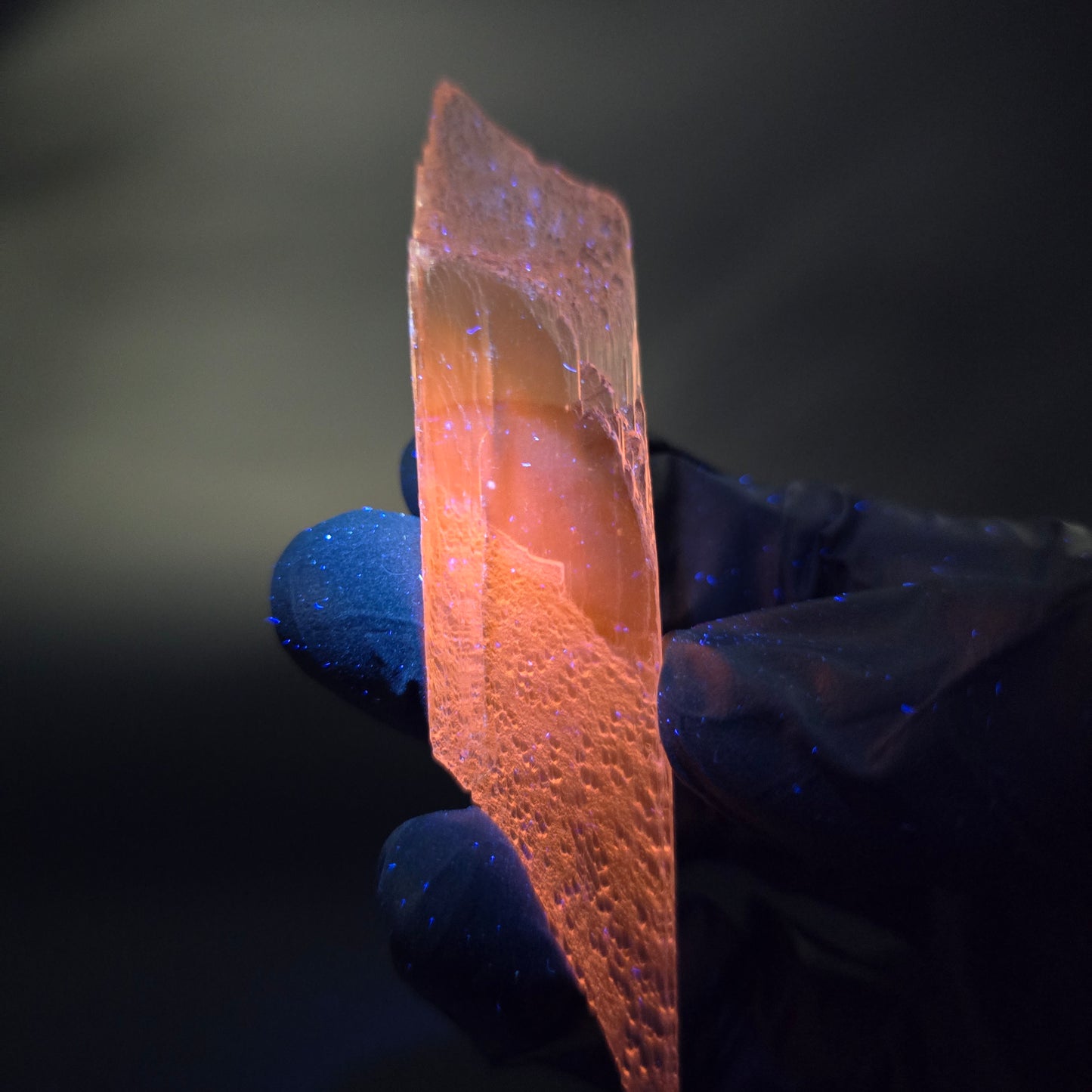 Seltener Kunzit, Spodumen Kristall rosa weiß UV Mineral 97*18*13mm aus Brasilien