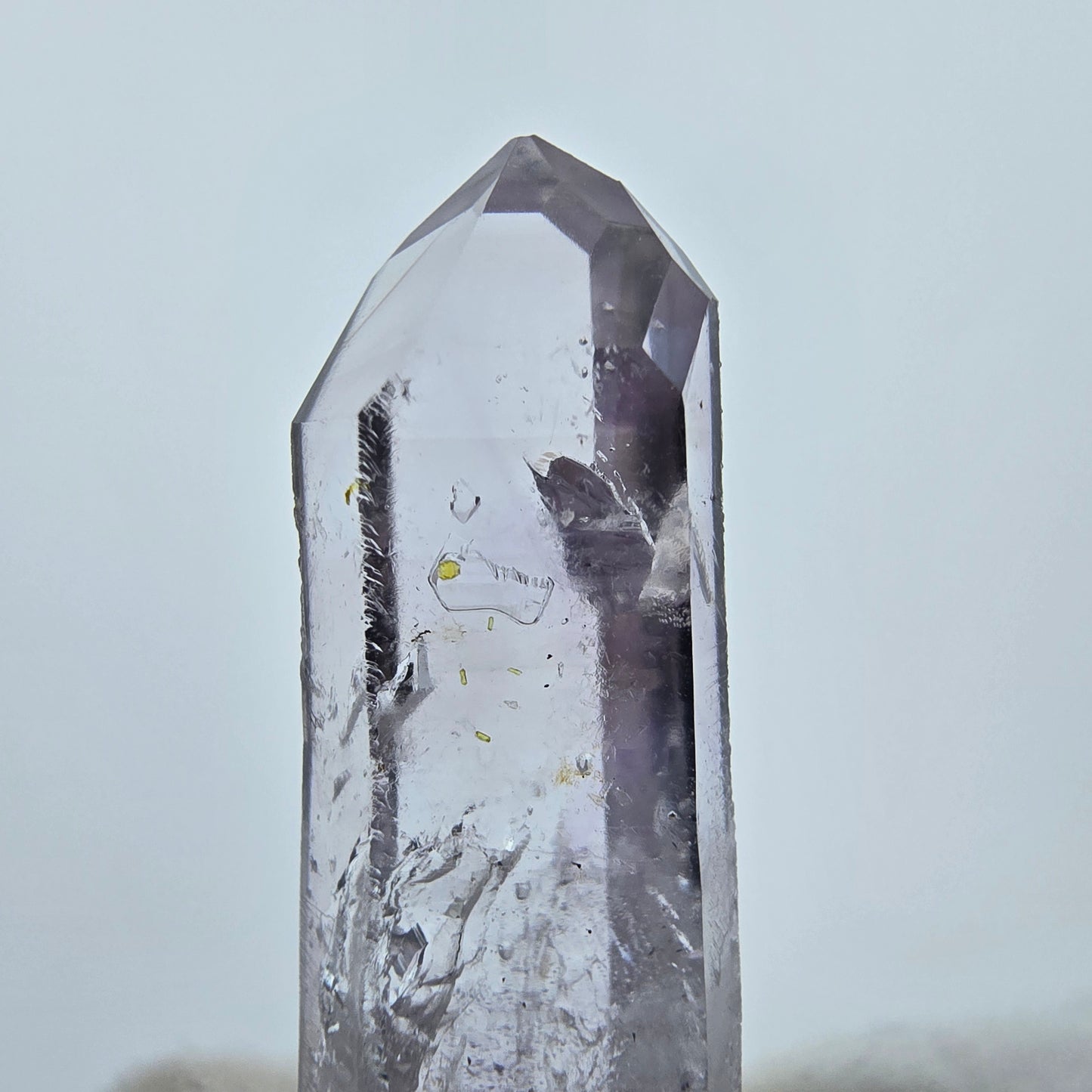 Cristal d'améthyste fantôme Enhydro 1x Bubble Goboboseb, Namibie 36*10*7mm Collection