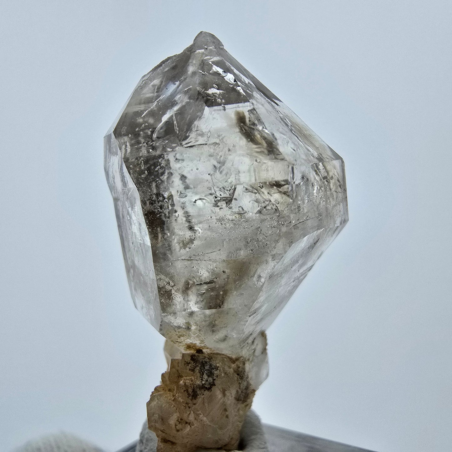 Enhydro Phantom Rauchquarz Zepter, 1x Blase Goboboseb, Namibia 47*20*19mm