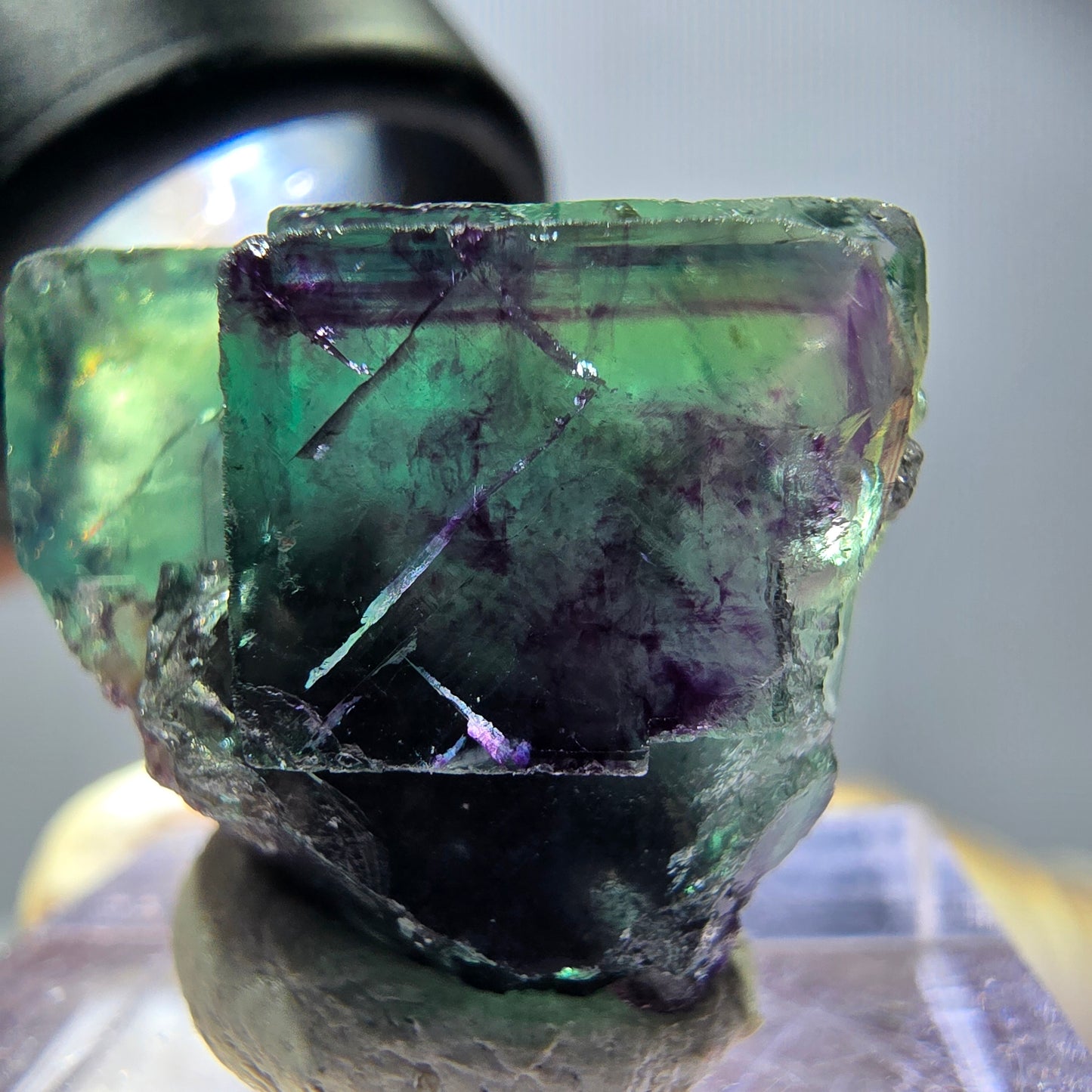 Rare Fluorite Cube Specimen, green purple Okorusu, Namibia 24*17*13mm