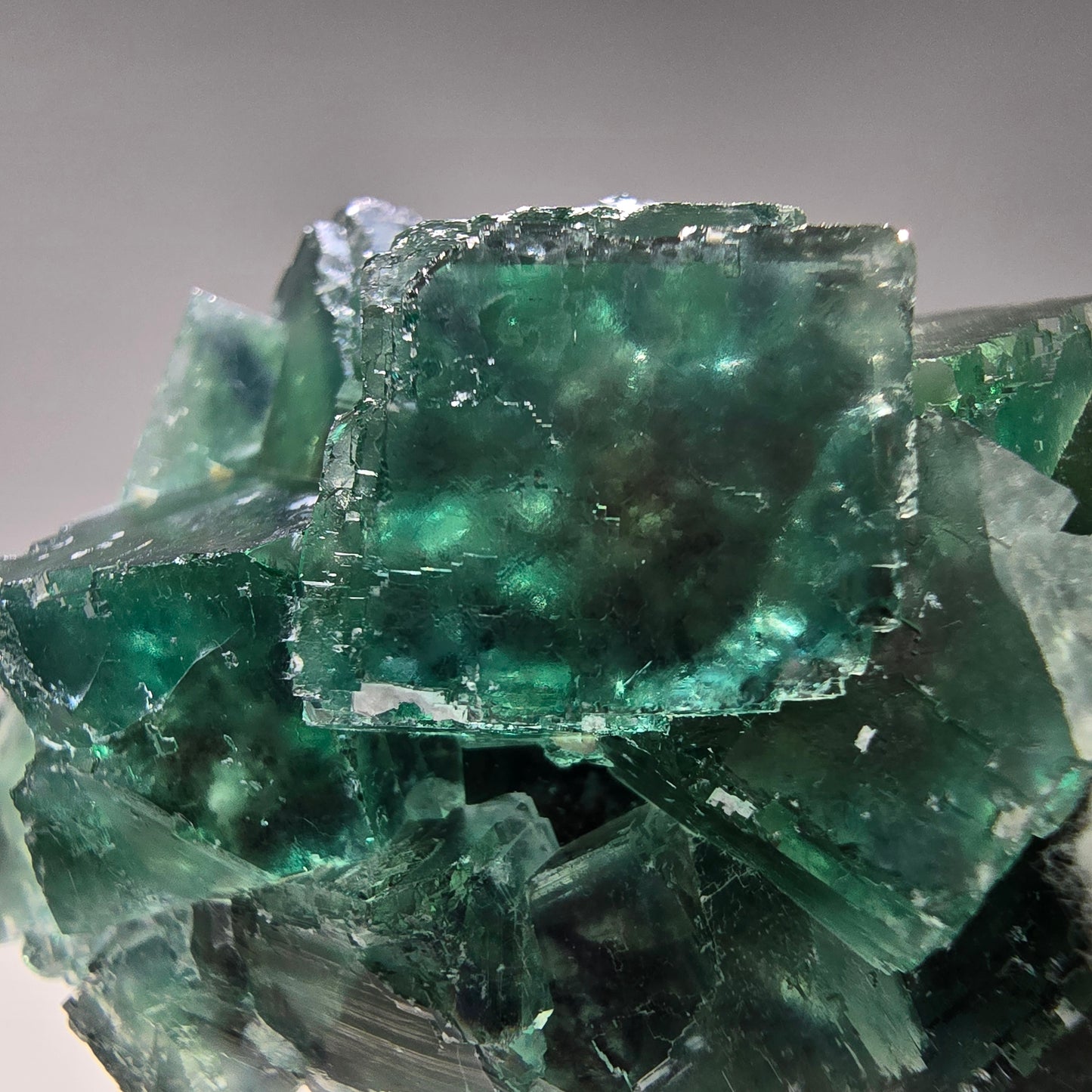 Sehr klare Phantom Fluorit Würfel Stufe grün Okorusu Namibia 65*44*40mm Sammlung