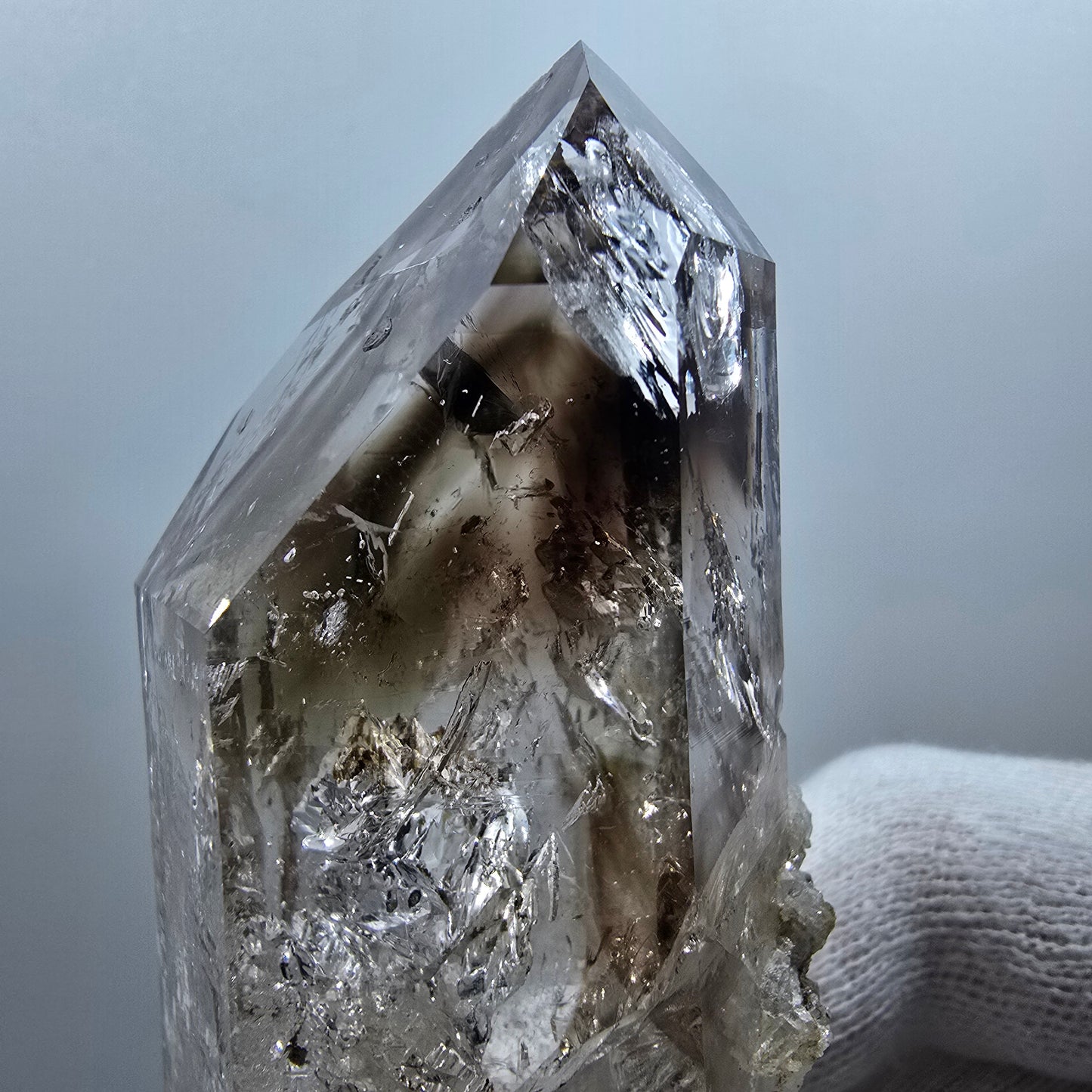 Enhydro Phantom Smoky Quartz Tip, 2x Bubble Valentine Pocket Goboboseb Namibia 83*37*27mm
