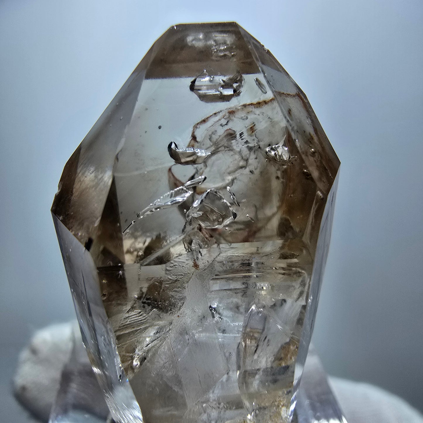 Klarer Phantom Rauchquarz Doppelender Kristall Goboboseb, Namibia 36*21*17mm