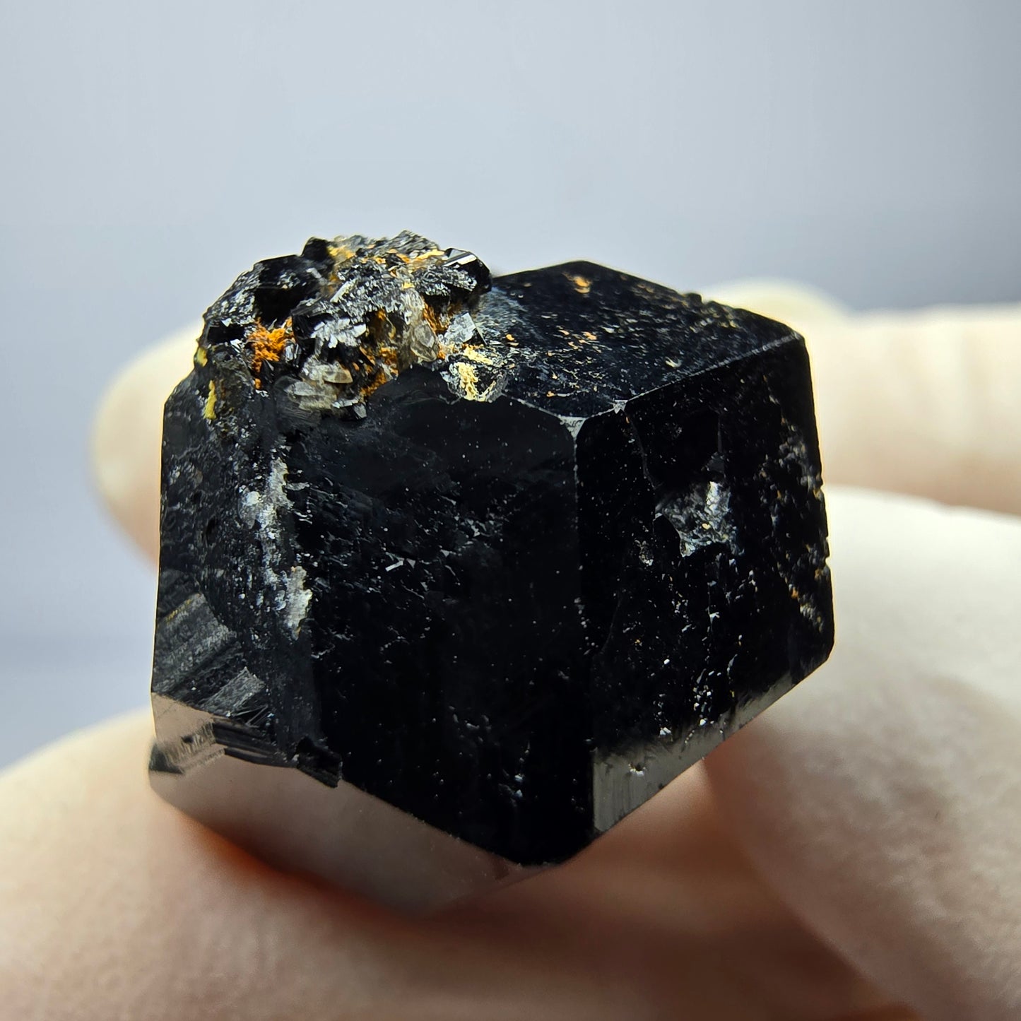 Symmetrische Schörl Turmalin Stufe Erongo, Namibia 21*18*16mm Mineraliensammlung