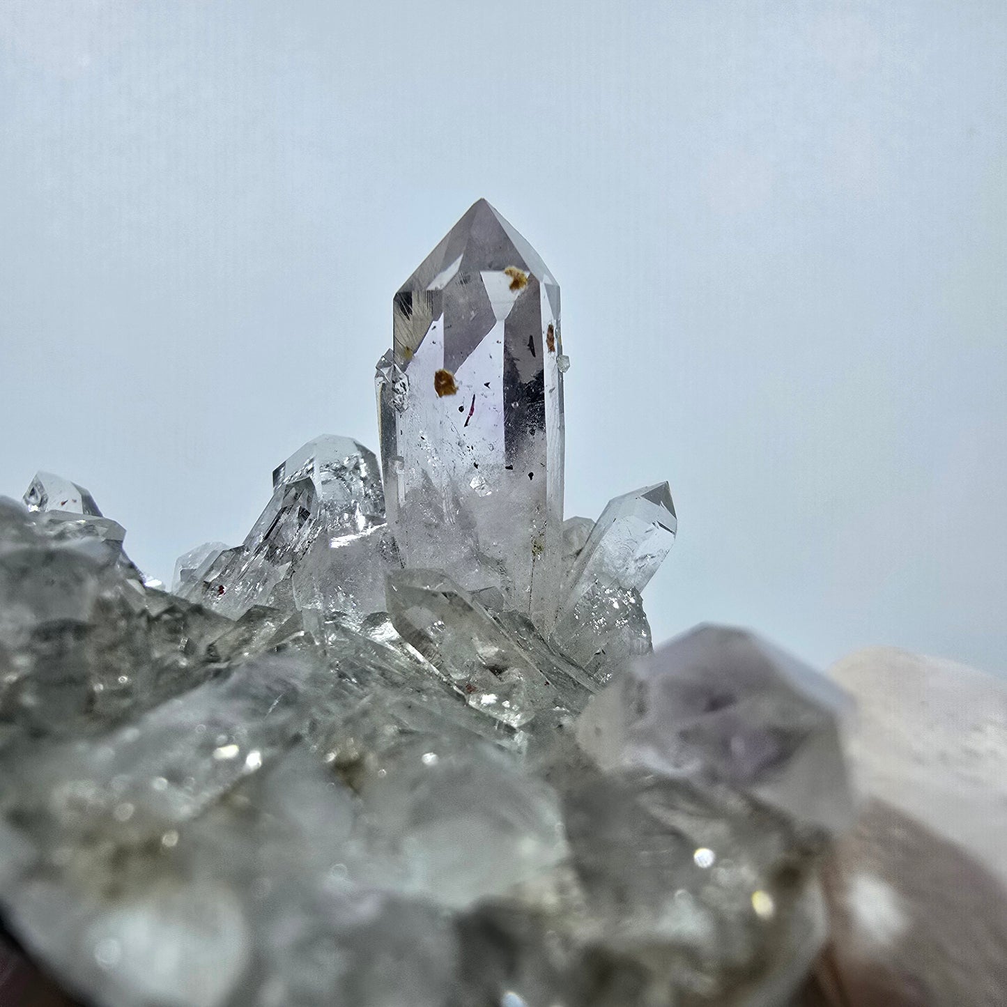 Quartz Harlequin rare, spécimen de chlorite, mine Streep, Goboboseb, Namibie, 46 x 32 x 28 mm
