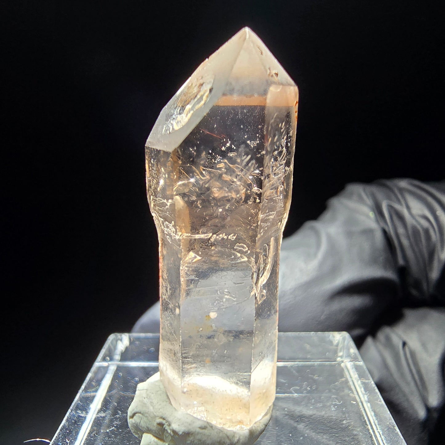 Klare Phantom Rauchquarz Zepter Spitze Goboboseb, Namibia 31*11*8mm Sammlung