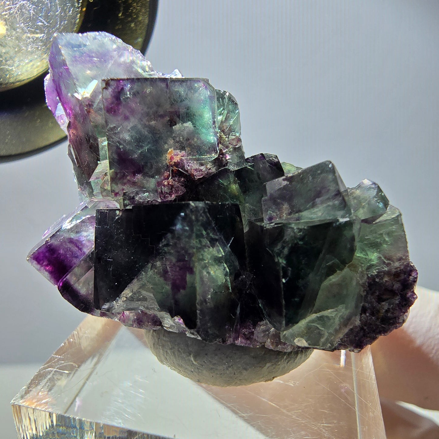 Rare Fluorite Cube Specimen, green purple Okorusu, Namibia 35*24*19mm