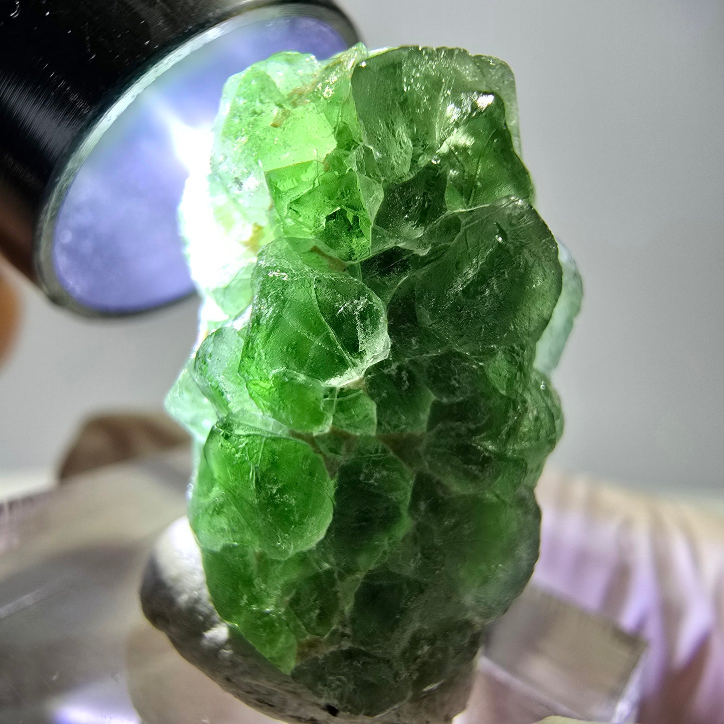 Cube de fluorite fantôme, spécimen de tourmaline Schorl, Erongo, Namibie, 22 x 16 x 16 mm
