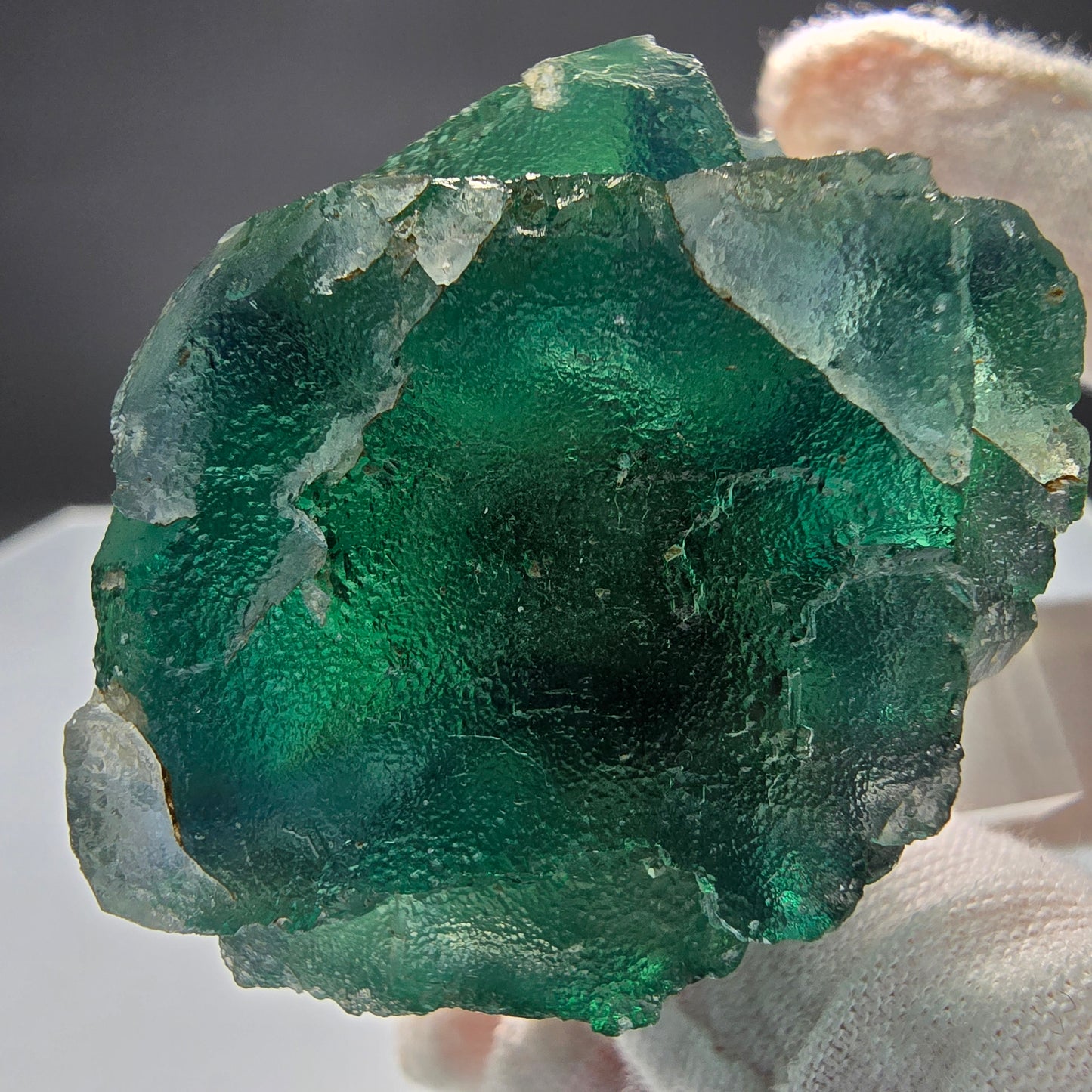 Klare Phantom Fluorit Würfel Stufe grün gelb Okorusu Namibia 52*48*38mm Sammlung