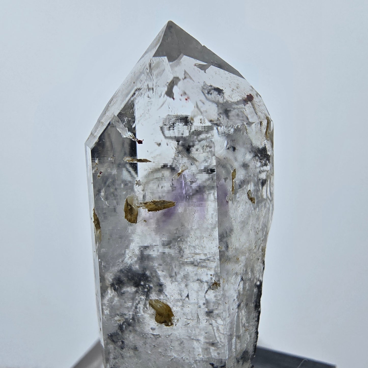 Klarer Phantom Amethyst mit Stilbit Streep Mine Goboboseb Namibia 37*16*11mm