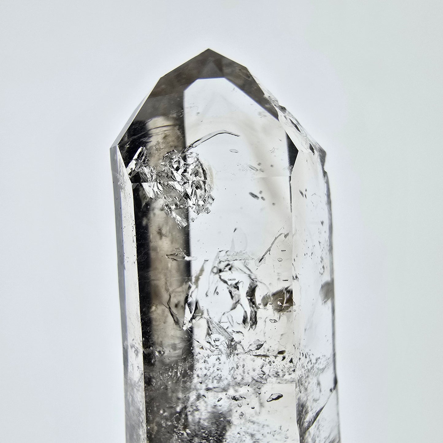 Sceptre DT en quartz fumé squelette Enhydro, 1 pochette bulle Saint-Valentin, Namibie 60 x 20 x 15 mm