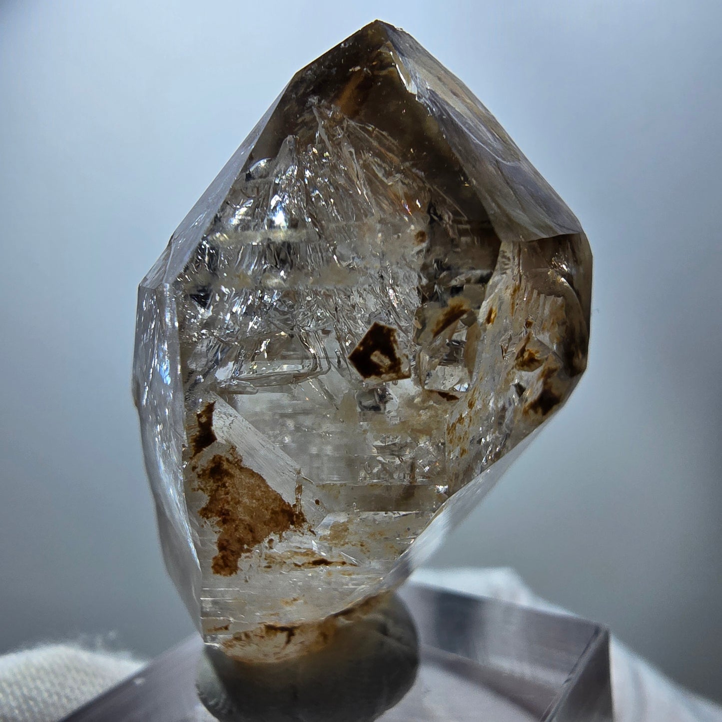 Klarer Phantom Rauchquarz DT Zepter Kristall Goboboseb, Namibia 43*28*21mm