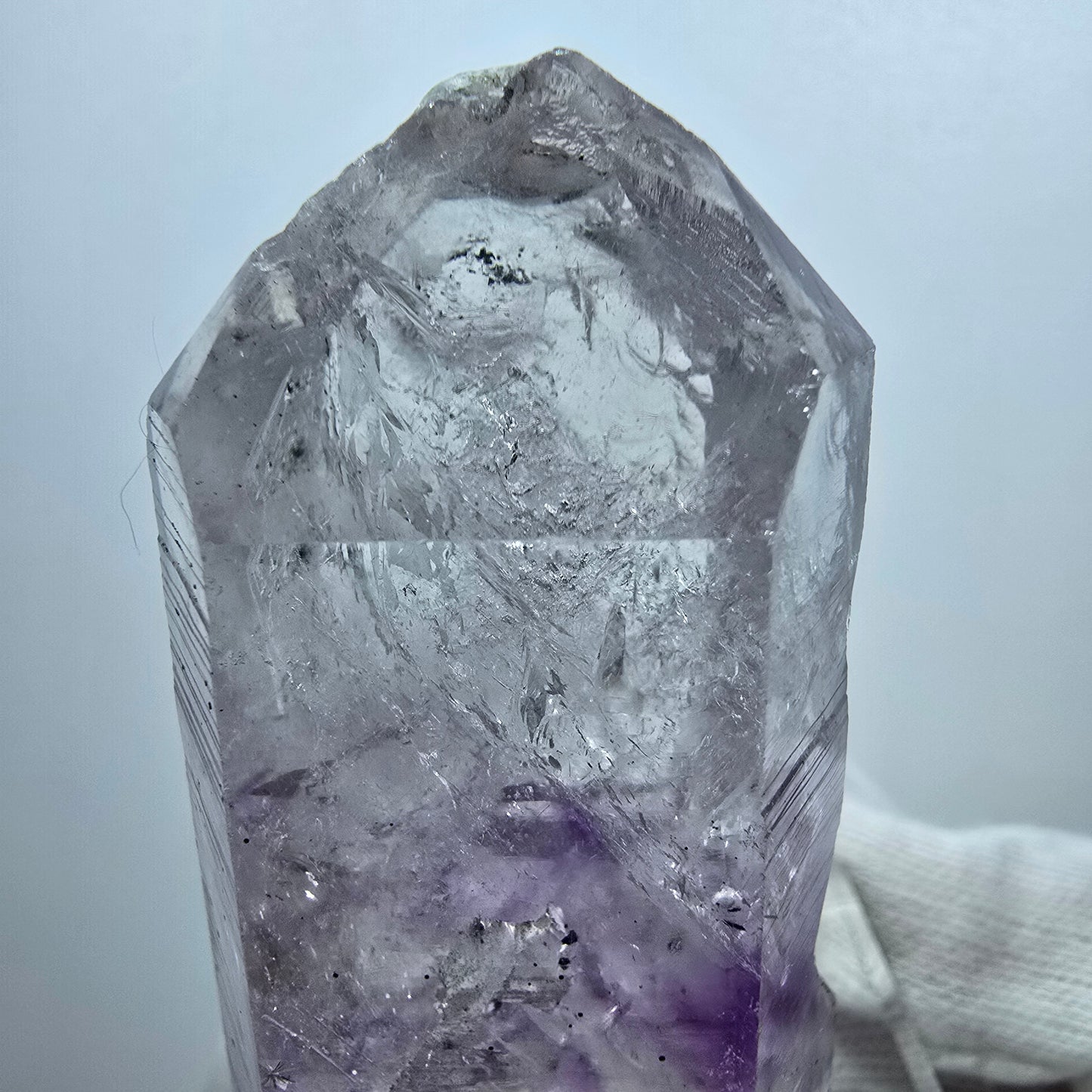 Hématite améthyste fantôme Enhydro, 2x Bubble Streep Mine Gobobo Namibie 62*32*22mm