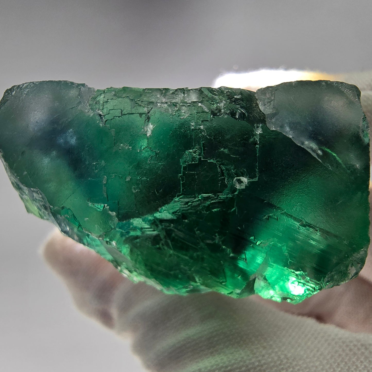 Klare Phantom Fluorit Würfel Stufe grün Okorusu, Namibia 48*43*23mm Sammlung