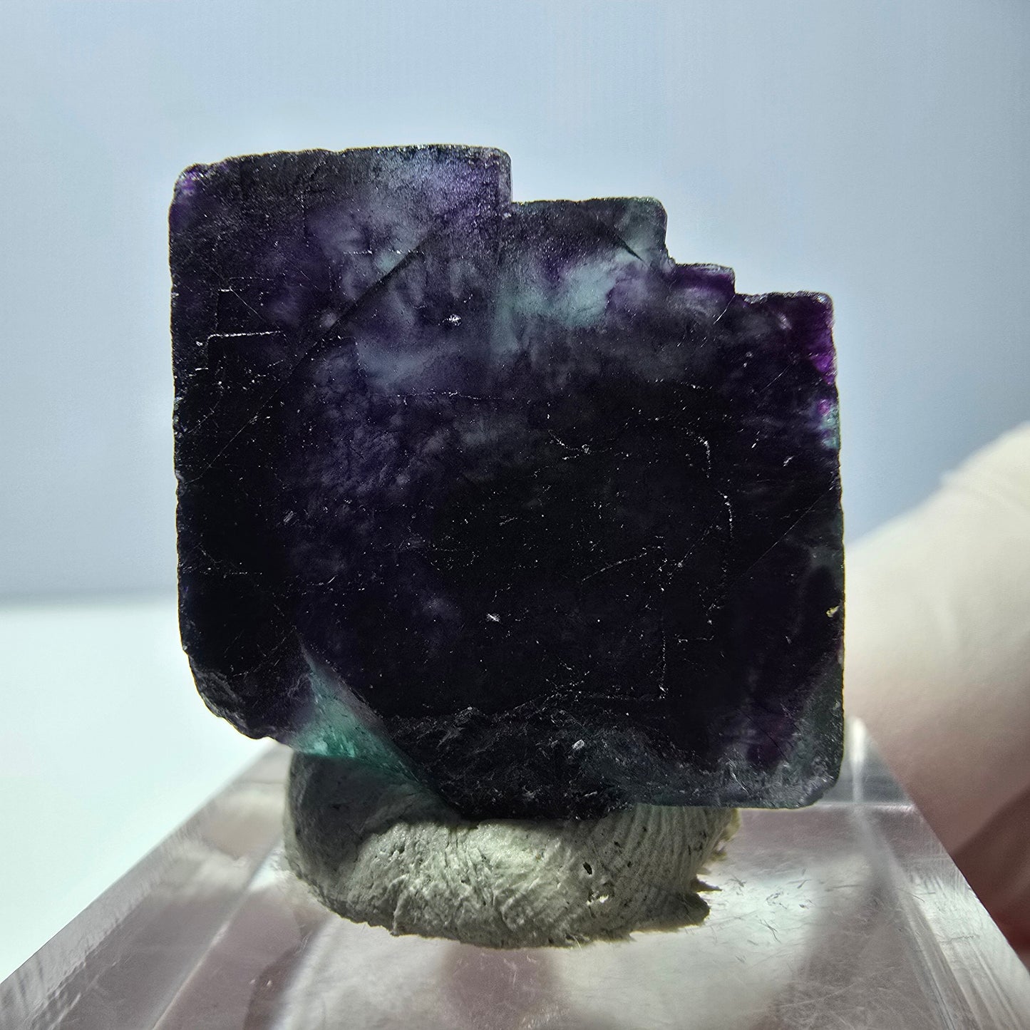 Phantom Fluorit Würfel parkettiert, grün lila Okorusu, Namibia 21*21*13mm