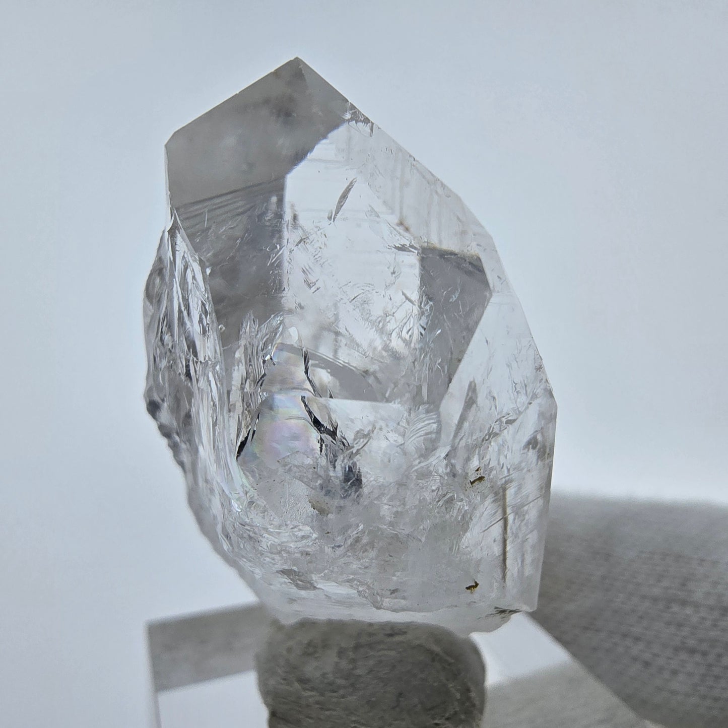 Klarer Phantom Hämatit Quarz Kristall Streep Mine, Goboboseb, Namibia 40*25*19mm