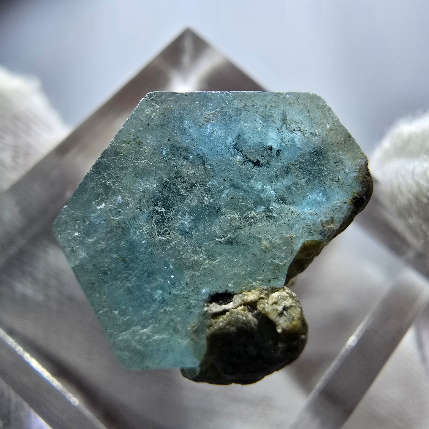 Seltener Aquamarin X mit Schörl Turmalin Erongo, Namibia 16*11*12mm