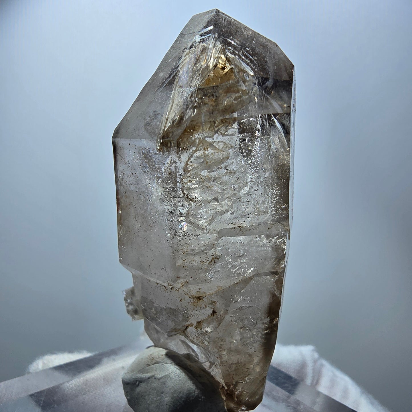 Klarer Phantom Rauchquarz DT Zepter Kristall Goboboseb, Namibia 61*28*26mm