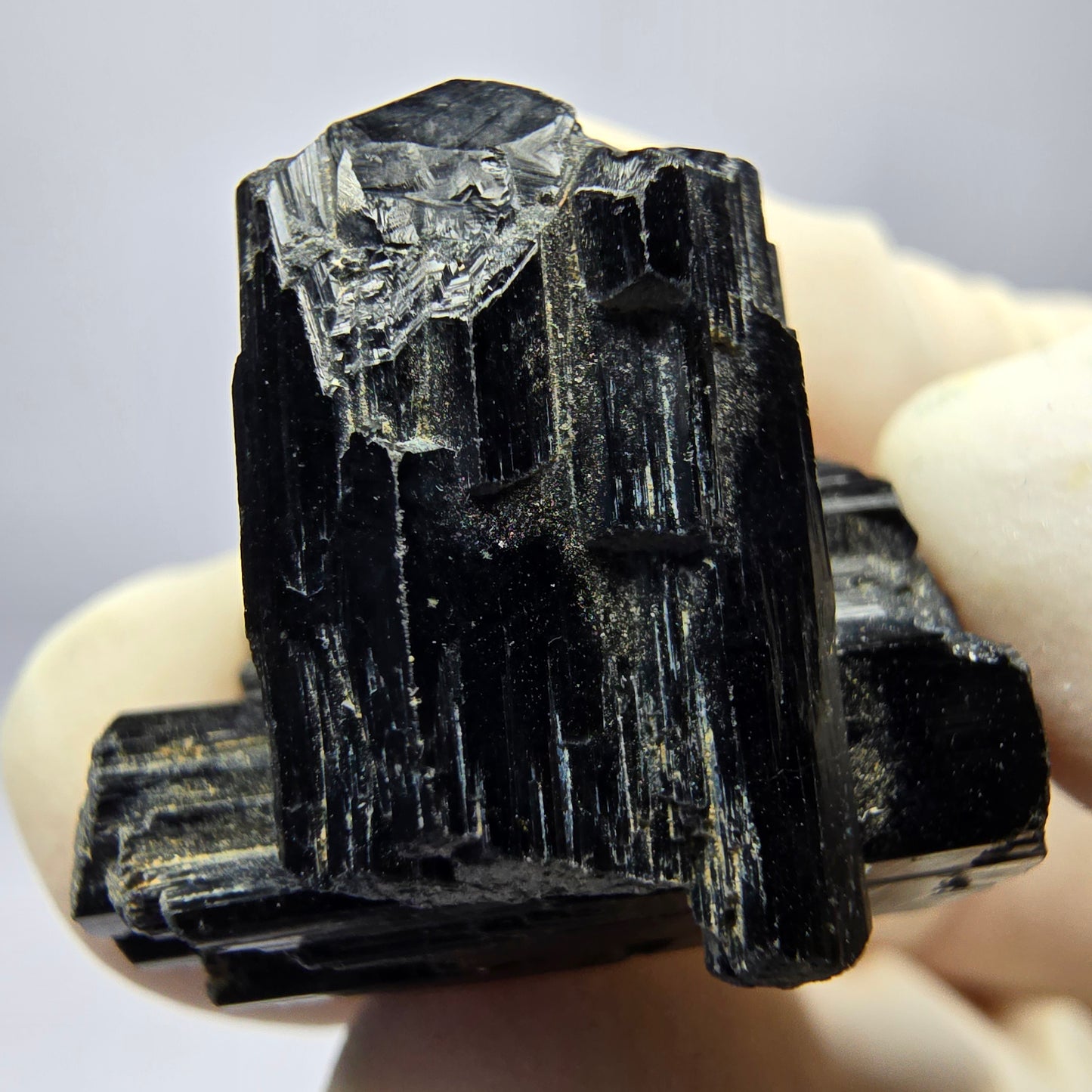 Schöne Schörl Turmalin Stufe schwarz Erongo, Namibia 24*21*14mm Sammlung