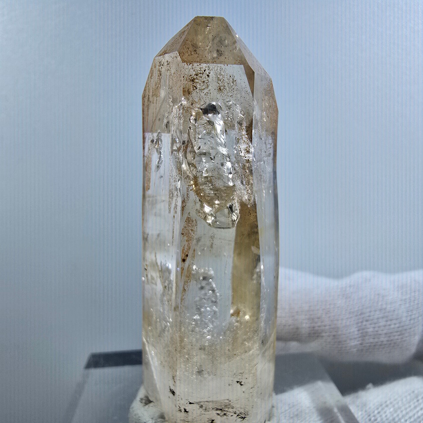 Enhydro Phantom Smoky Quartz Scepter, 1x Bubble Valentine Pocket Goboboseb Namibia 57*20*19mm