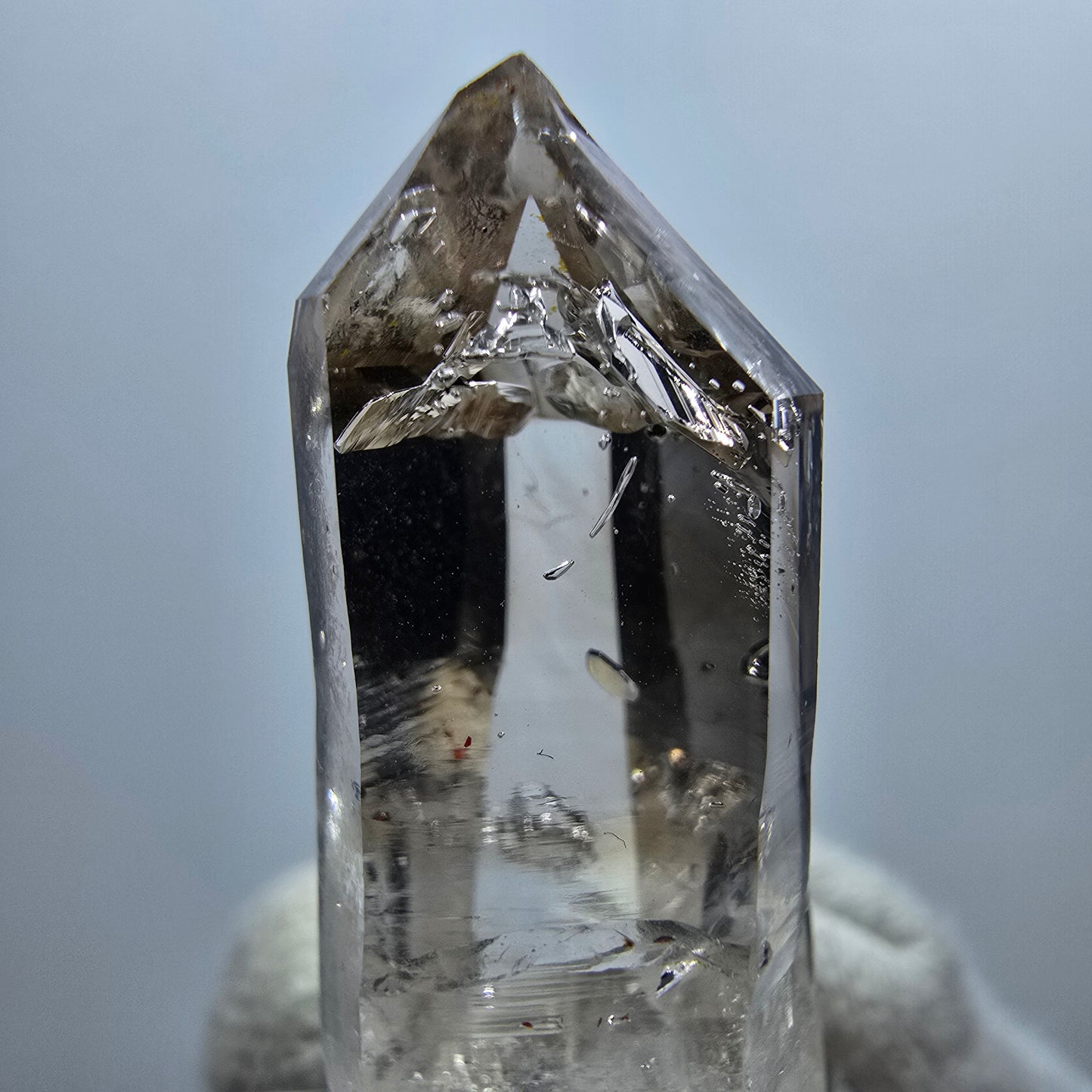 Enhydro Phantom Smoky Quartz Scepter, 1x Bubble Goboboseb, Namibia 39*14*13mm