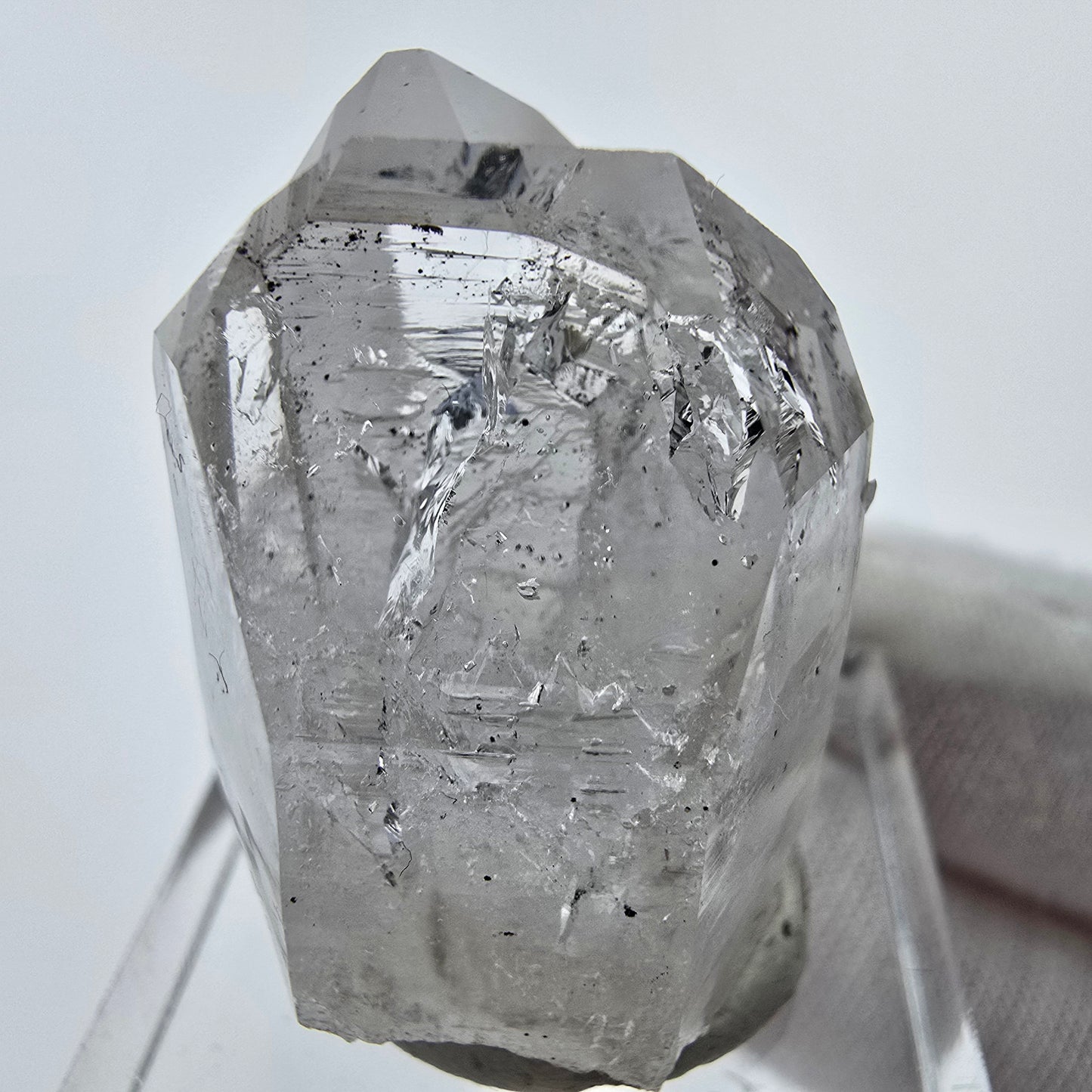 Phantom Rauchquarz, Hämatit Quarz Stufe Streep Mine Goboboseb Namibia 25*22*19mm