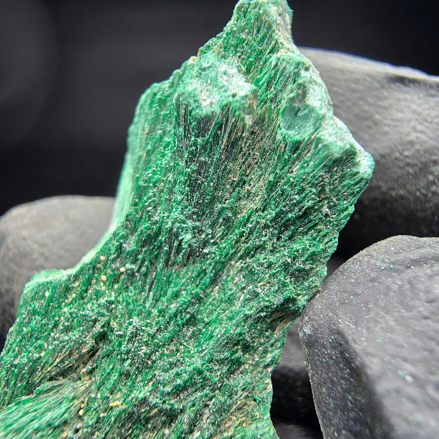 Seltene Malachit Stufe, grün Kaokoveld, Namibia 41*19*18mm Mineraliensammlung