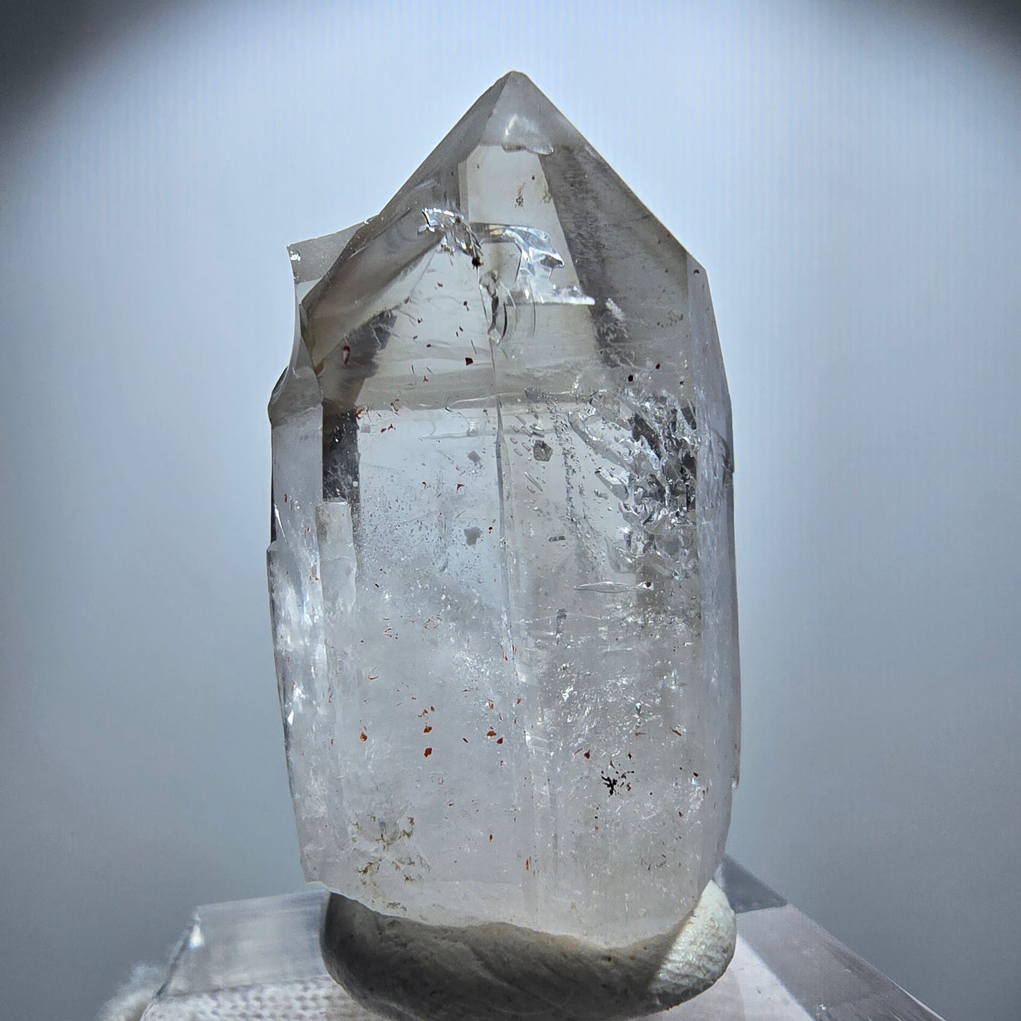 Enhydro Phantom Rauchquarz Zepter, 1x Blase Goboboseb, Namibia 34*19*13mm