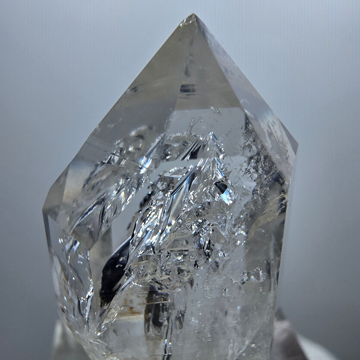Enhydro Phantom Smoky Quartz Scepter, 1x Bubble Goboboseb, Namibia 35*20*15mm