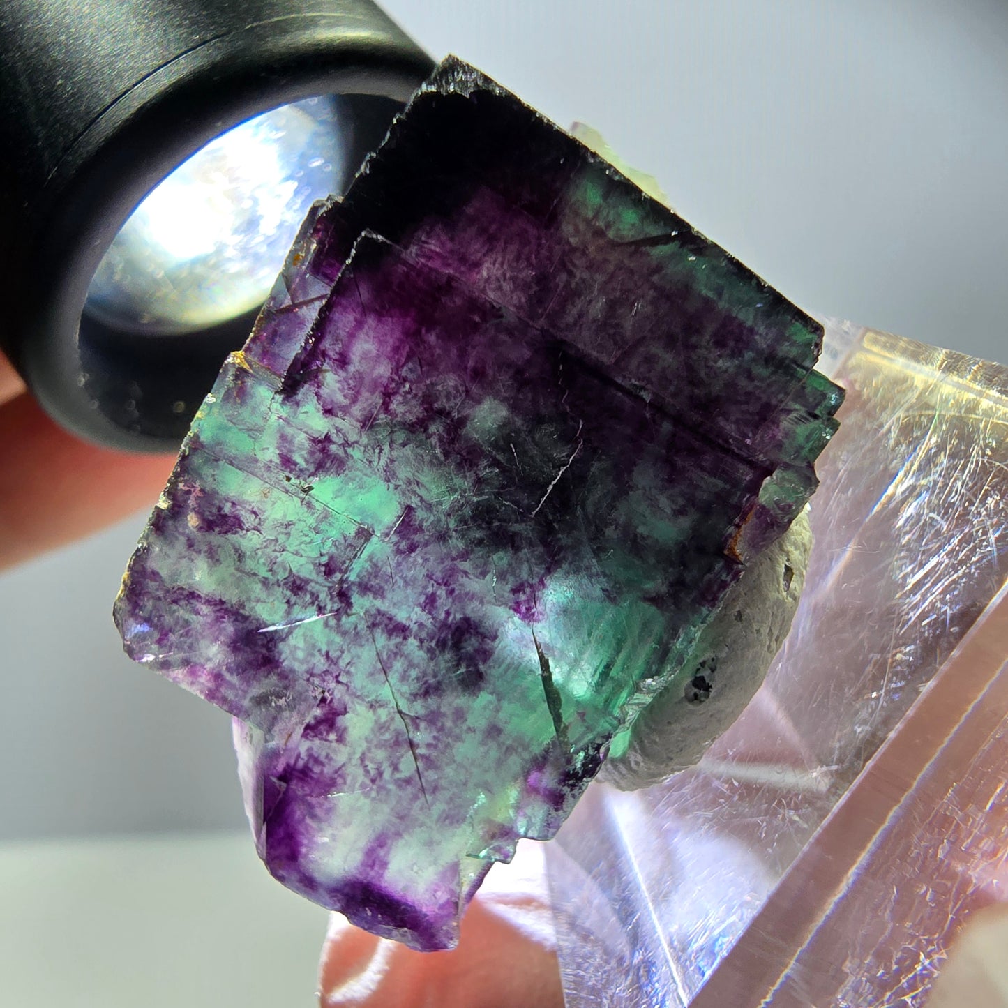 Rare Fluorite Cube Specimen, green purple Okorusu, Namibia 38*23*18mm