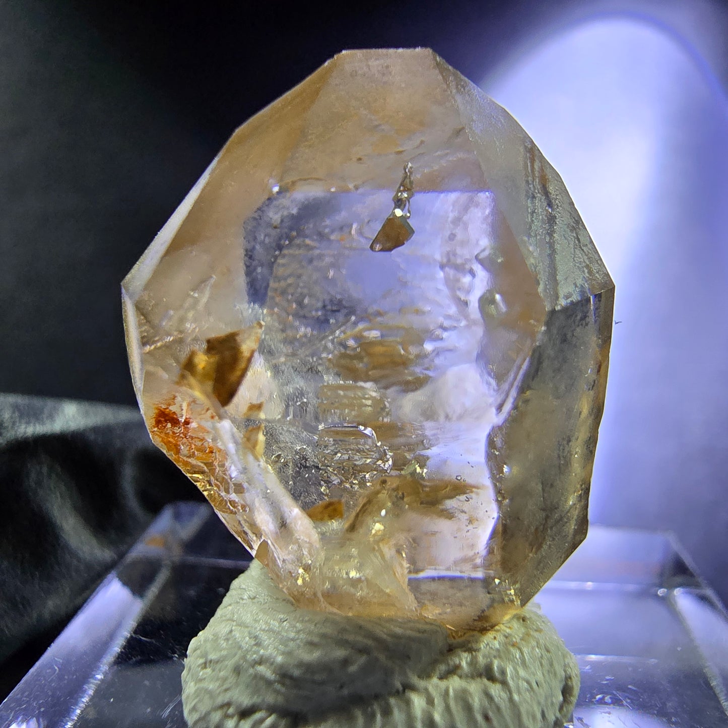 Klarer Rauchquarz, Zepter Quarz Doppelender 22*16*16mm aus Goboboseb Namibia