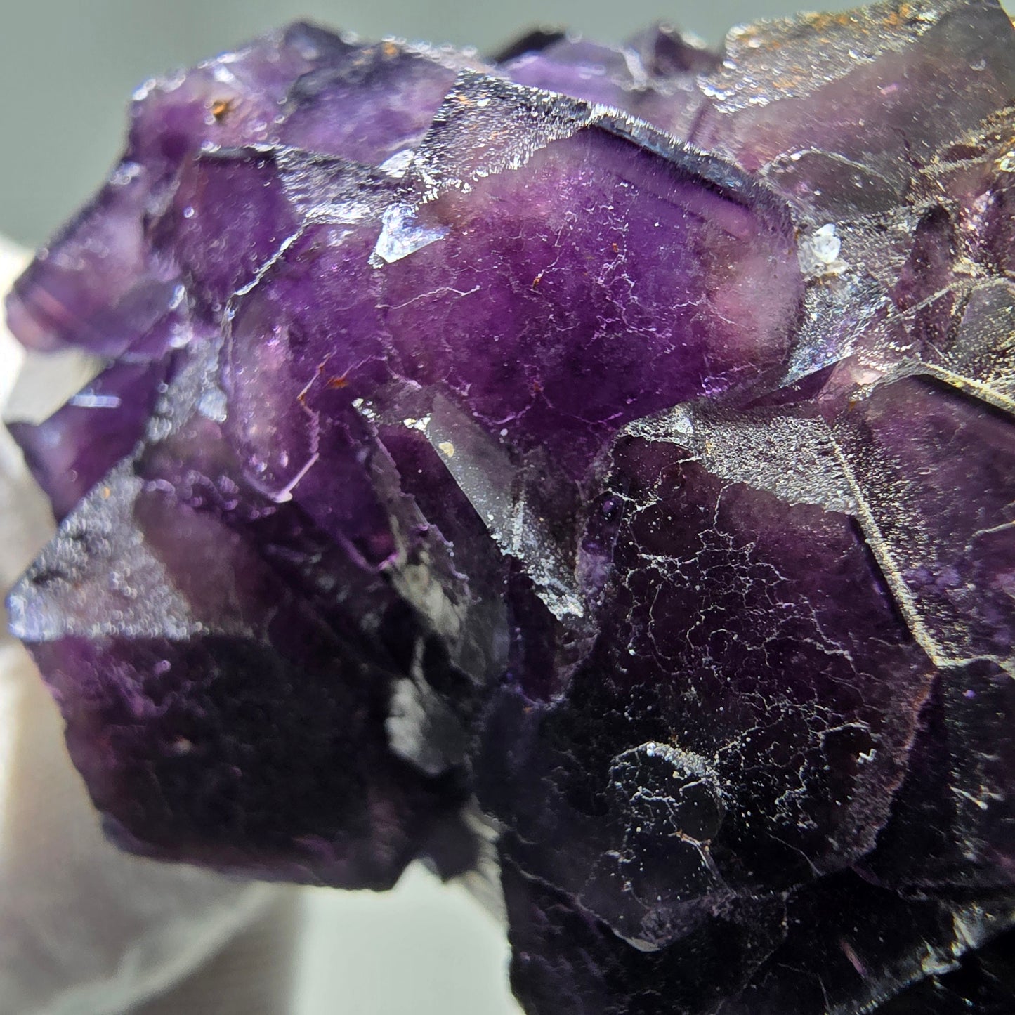 Große Phantom Fluorit Würfel Stufe lila Okorusu, Namibia 117*51*33mm Sammlung