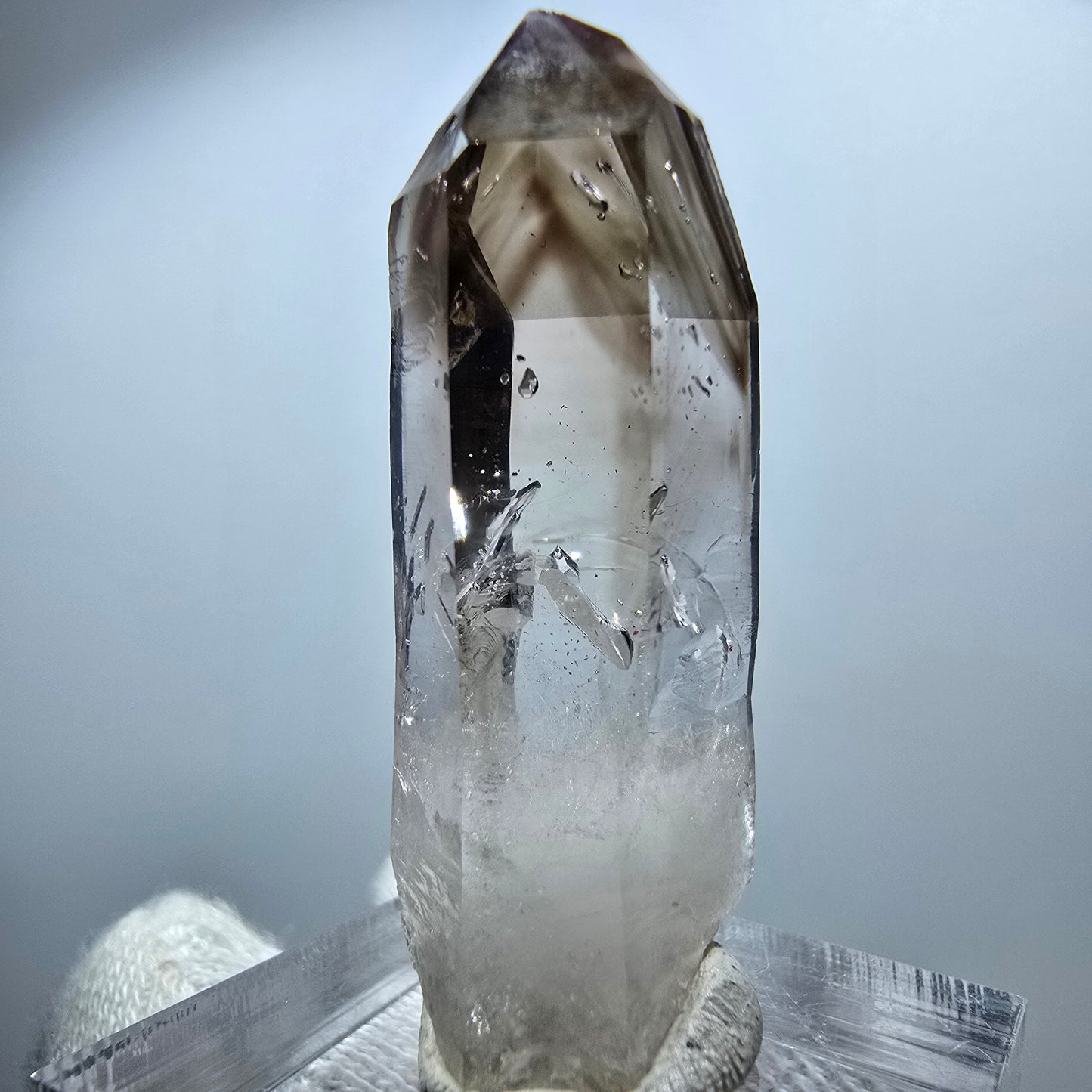 Enhydro Phantom Smoky Quartz Scepter, 1x Bubble Goboboseb, Namibia 39*15*11mm