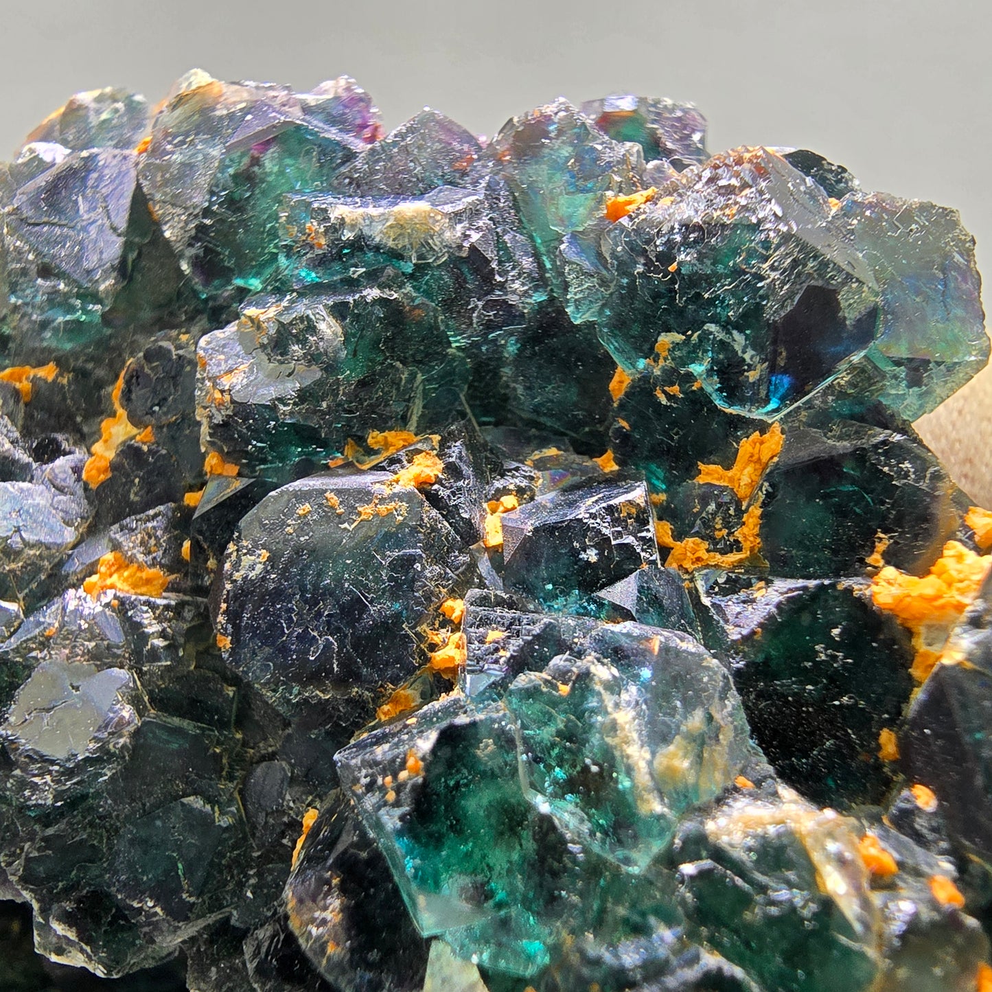 Große Phantom Fluorit Würfel Stufe, schräge Ecken Erongo, Namibia 118*110*64mm