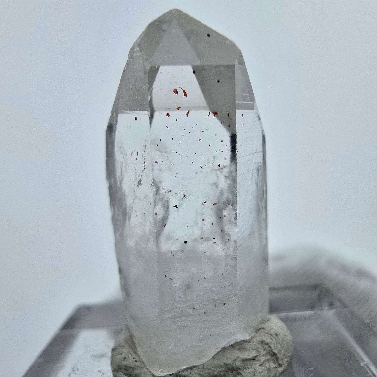 Klarer Harlekin Phantom Quarz Kristall Streep Mine, Goboboseb Namibia 26*11*11mm