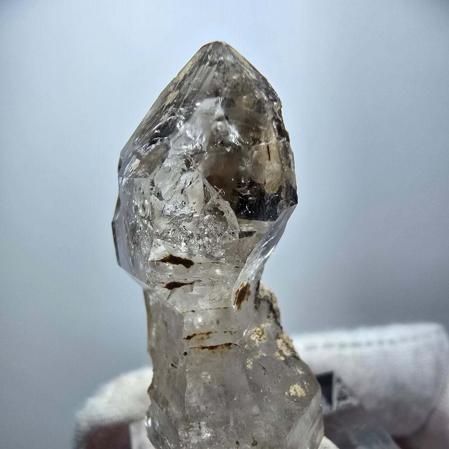 Enhydro Phantom Smoky Quartz DT Scepter, 1x Bubble Goboboseb, Namibia 44*19*14mm