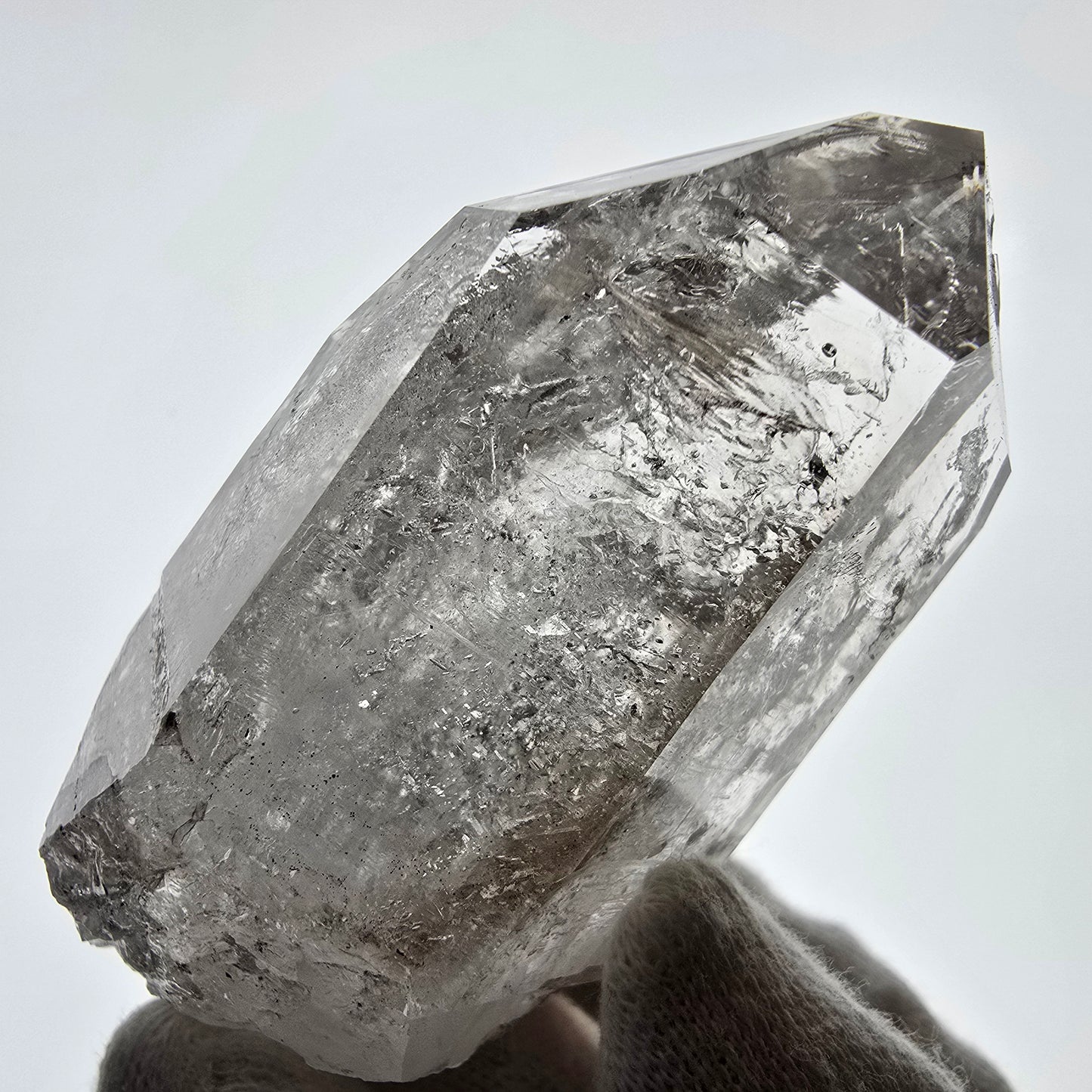 Enhydro Skeleton Phantom Smoky Quartz Scepter, 2x Bubble Valentine Pocket, Namibia 76*44*32mm