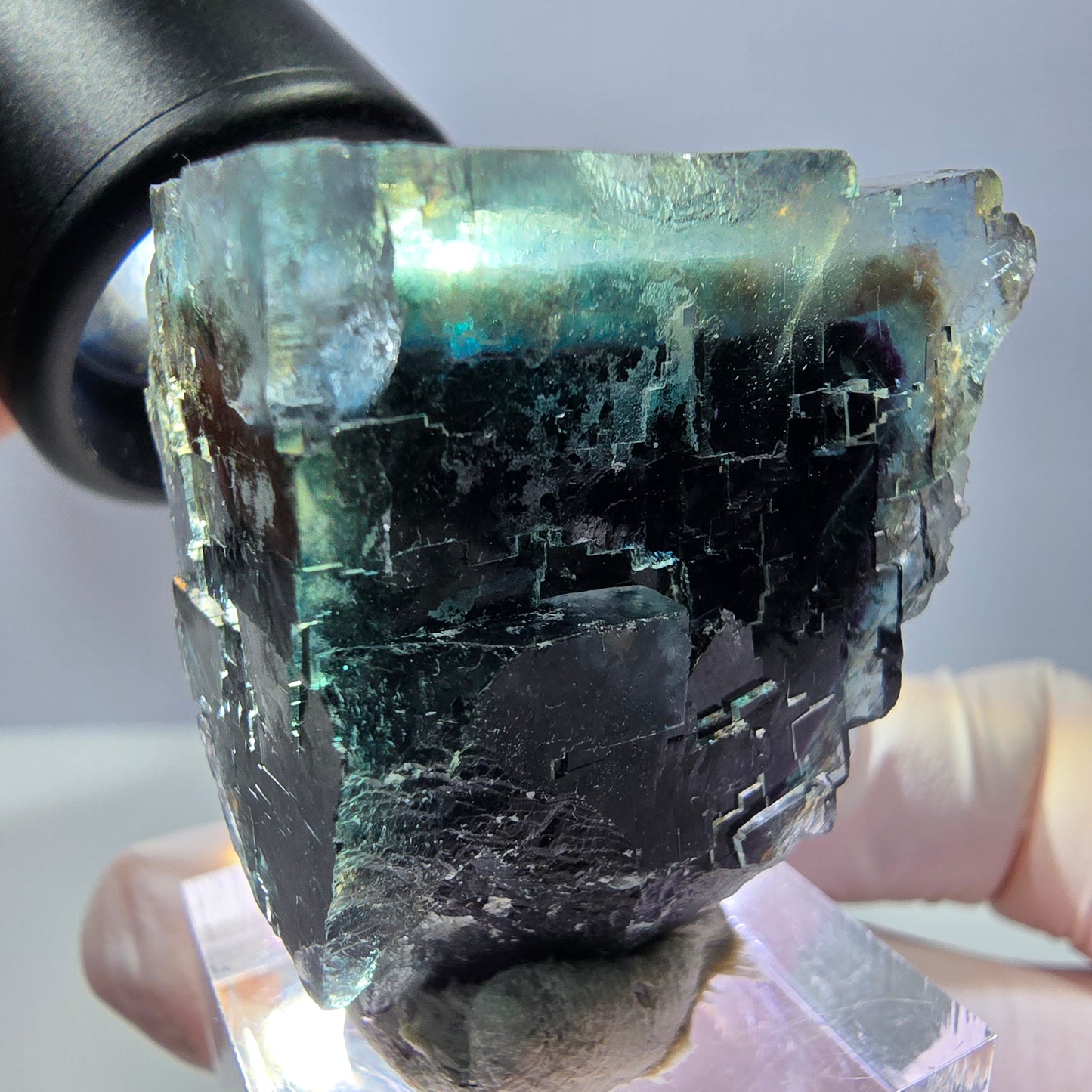 Seltene Fluorit Würfel Stufe, grün lila Okorusu, Namibia 37*34*21mm