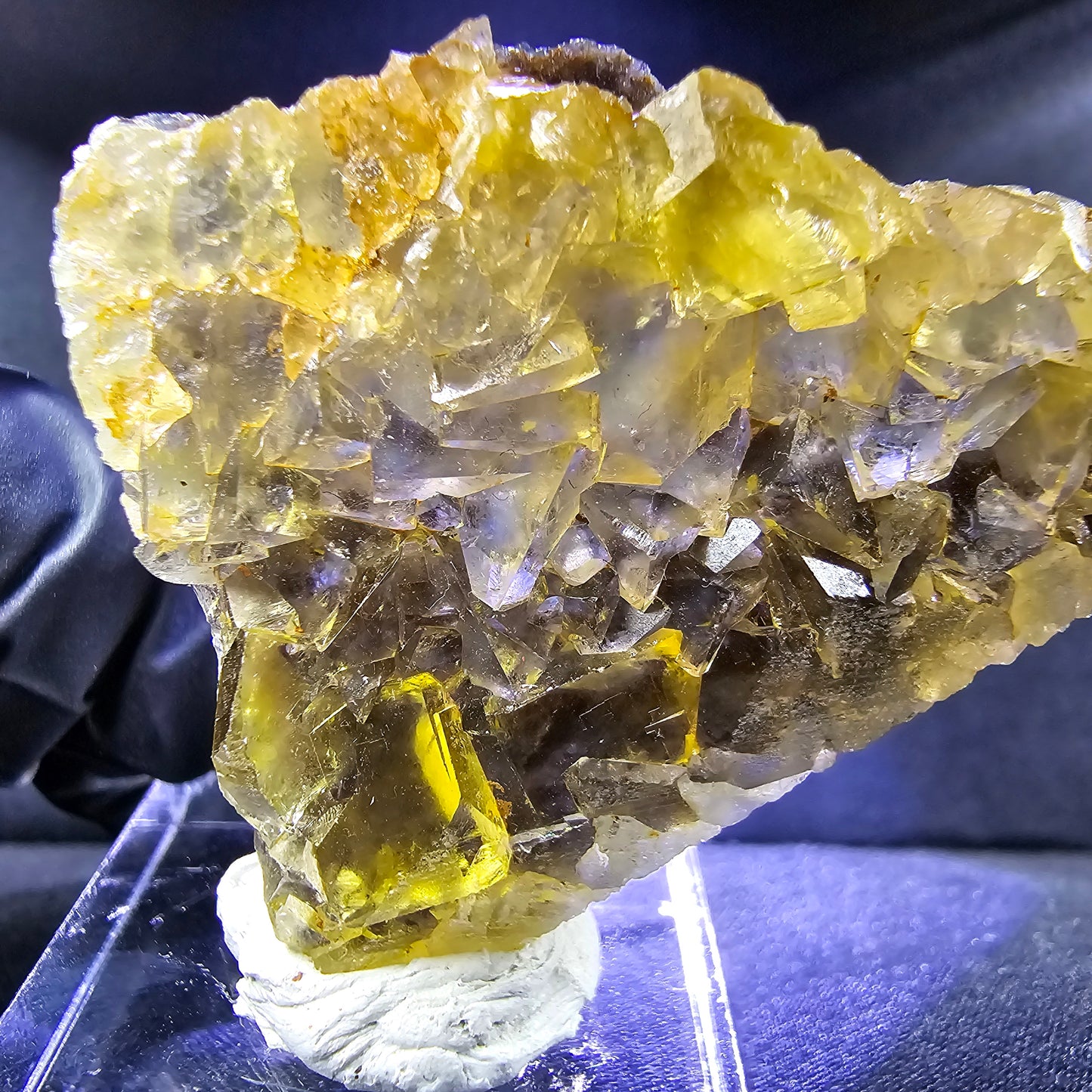 Seltene Honey Pocket Phantom Fluorit Stufe gelb grün 51*34*9mm Okorusu, Namibia