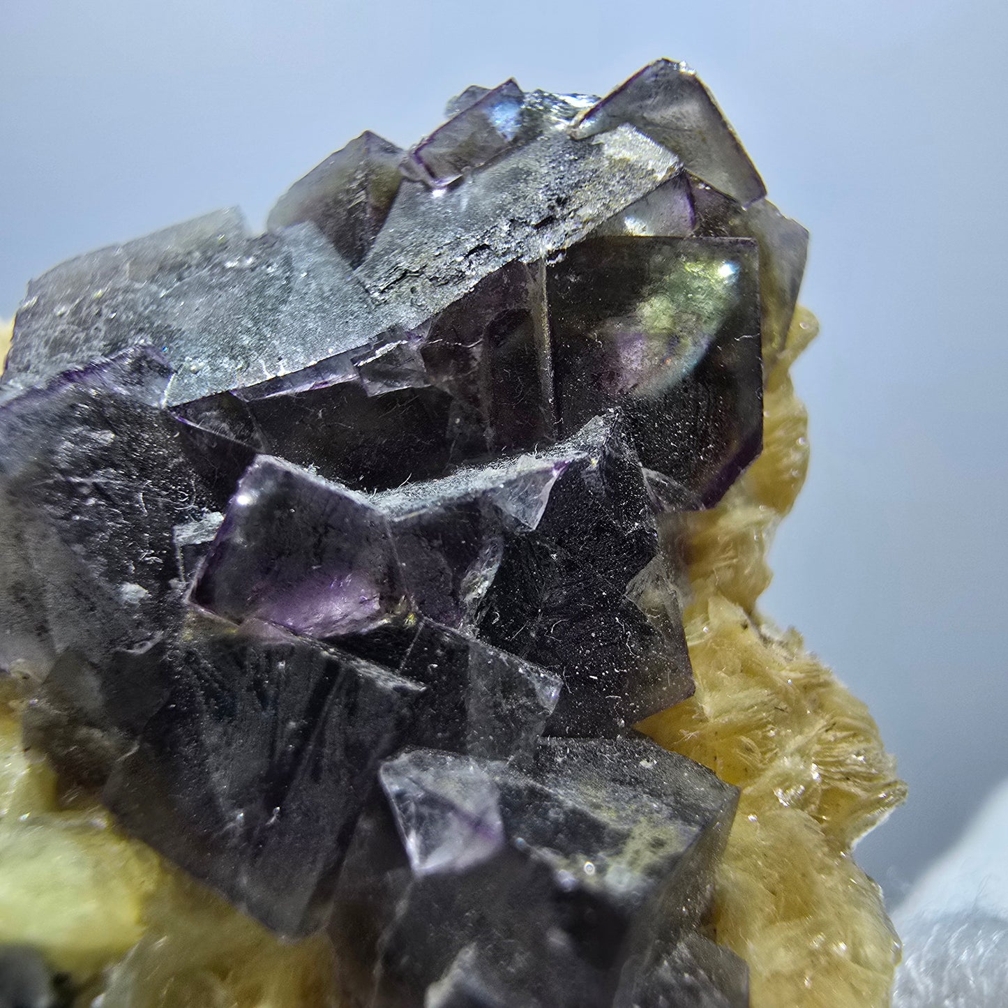 Colorful Phantom Fluorite Cubes Schorl Tourmaline Muscovite Erongo, Namibia 53*45*21mm
