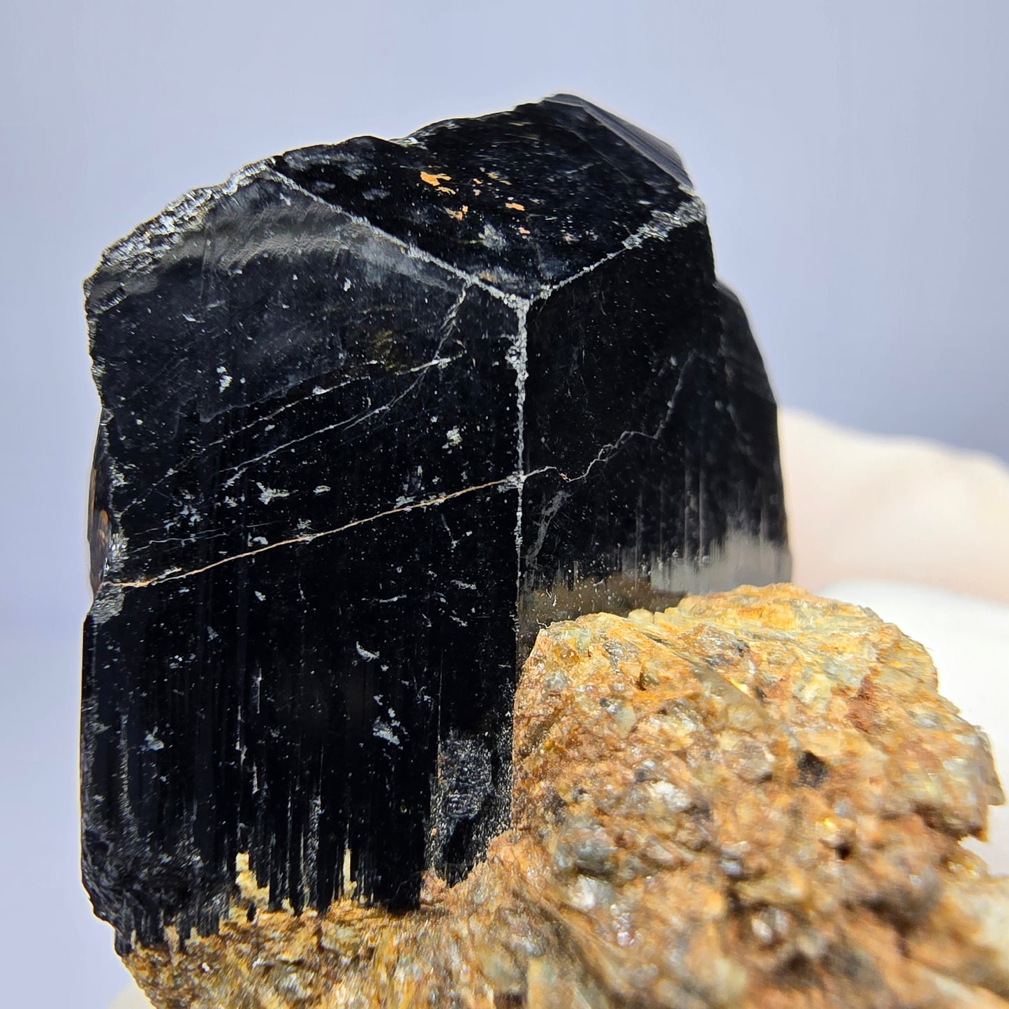 Schöner Schörl Turmalin Kristall glänzend Erongo, Namibia 38*25*31mm Sammlung