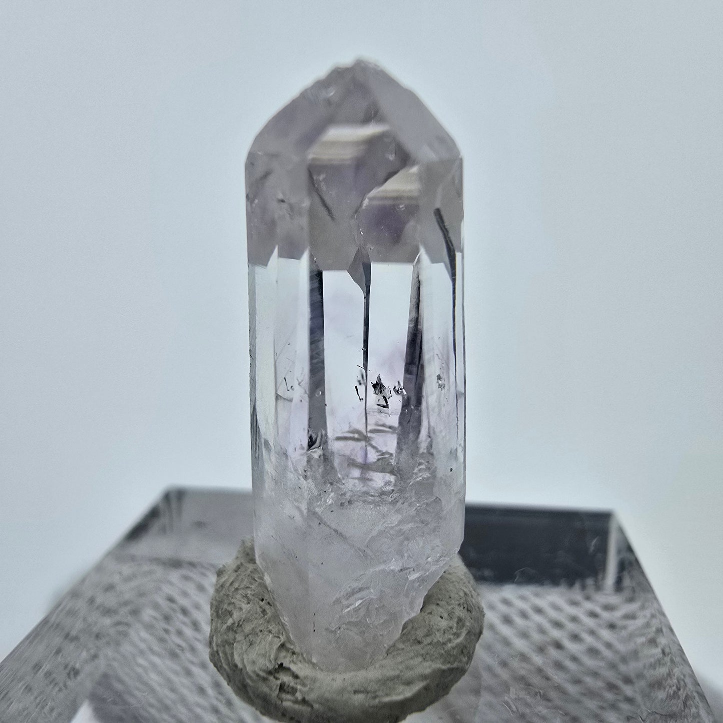 Klare Lemurian Phantom Amethyst Spitze Streep Mine, Goboboseb, Namibia 24*10*8mm