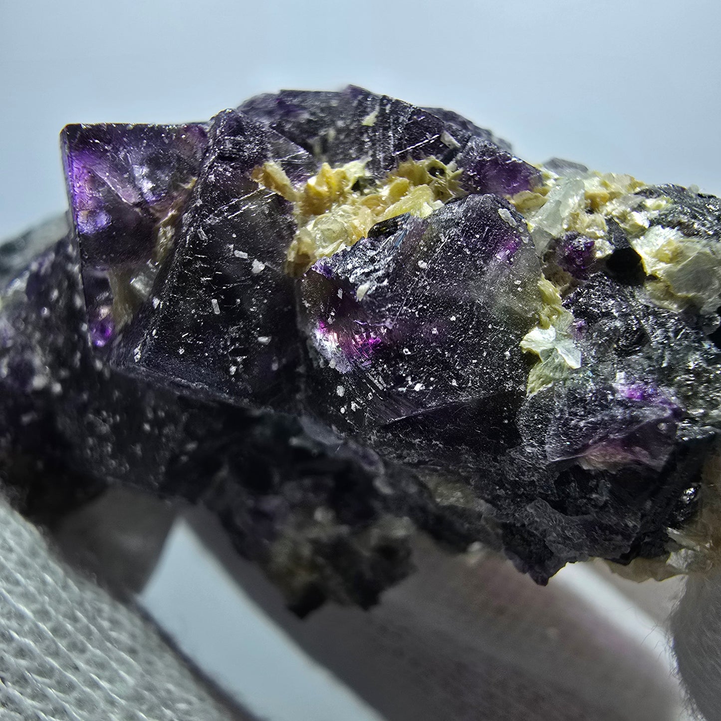 Colorful Phantom Fluorite Cubes Schorl Tourmaline Muscovite Erongo, Namibia 62*41*36mm