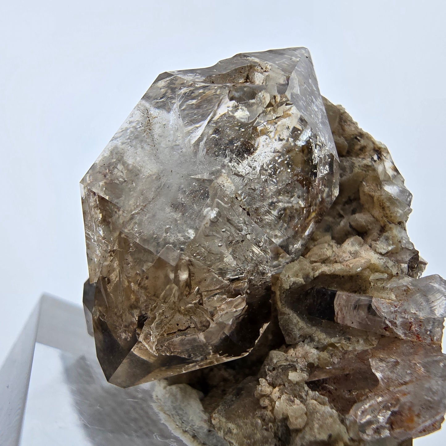 Phantom Rauchquarz DT Zepter auf Matrix Stufe Goboboseb, Namibia 35*24*23mm