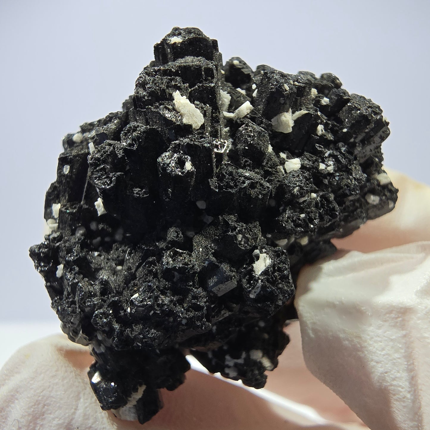 Tourmaline Schorl rare, spécimen d'orthose, Erongo, Namibie, 35 x 21 x 26 mm