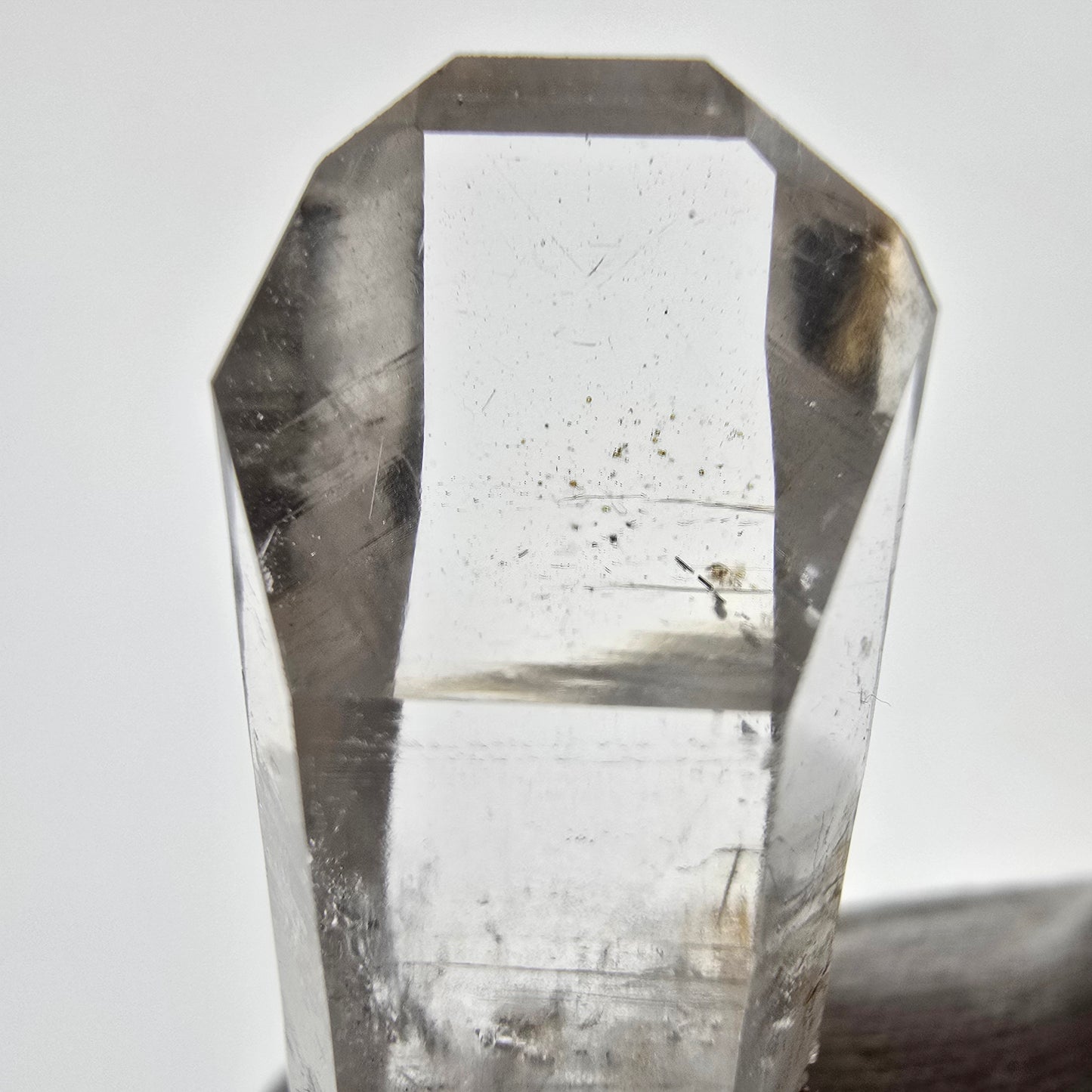 Sceptre de poche Saint-Valentin en quartz fumé fantôme squelette, Namibie 54 x 18 x 13 mm