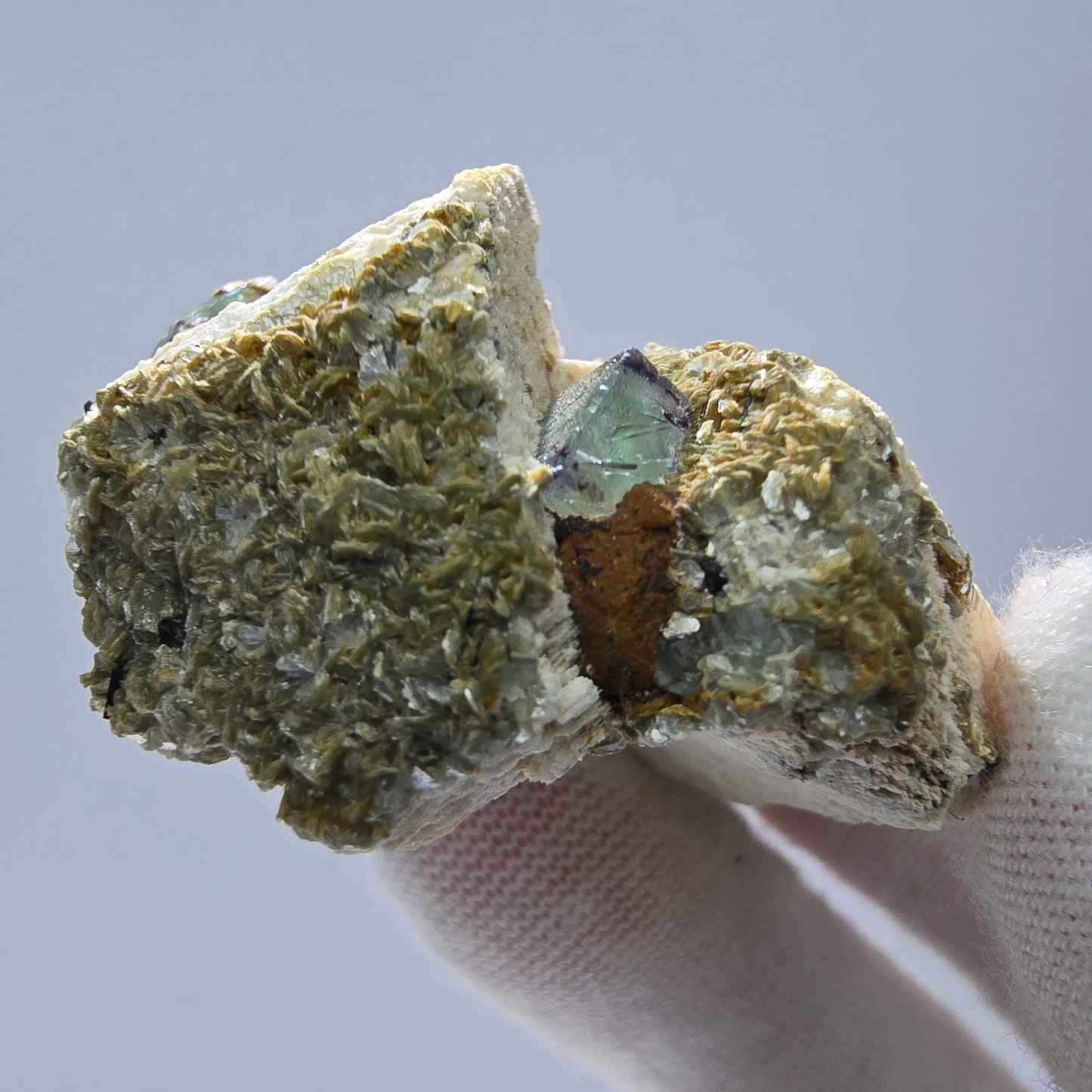 Phantom Fluorit, Orthoklas, Schörl Turmalin Muskovit Erongo, Namibia 47*46*27mm